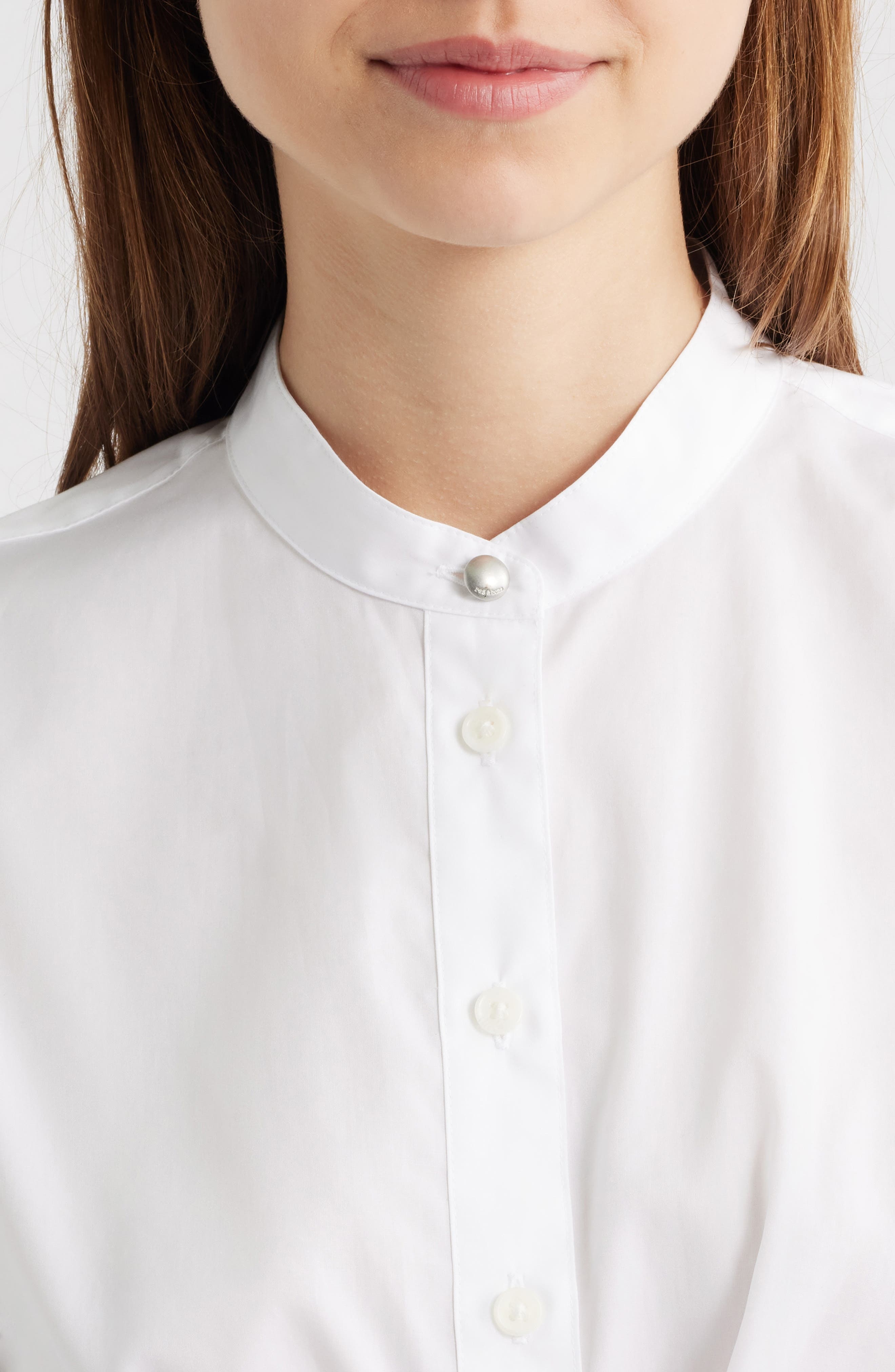 rag & bone Gretchen Short Sleeve Poplin Button-Up Shirt in White at Nordstrom - 4