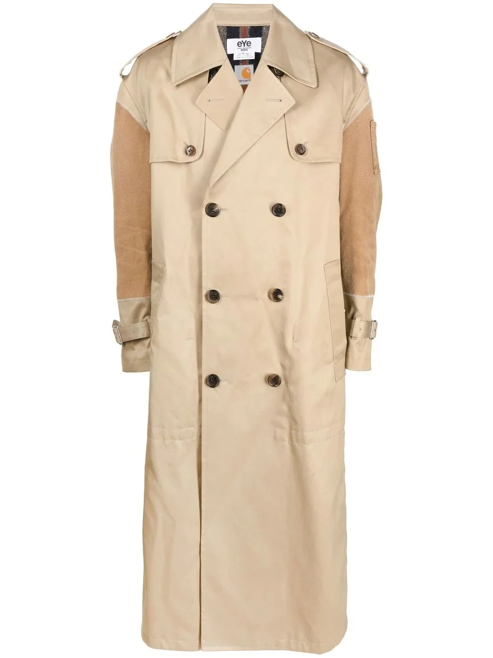 x Carharrt panelled trench coat - 1