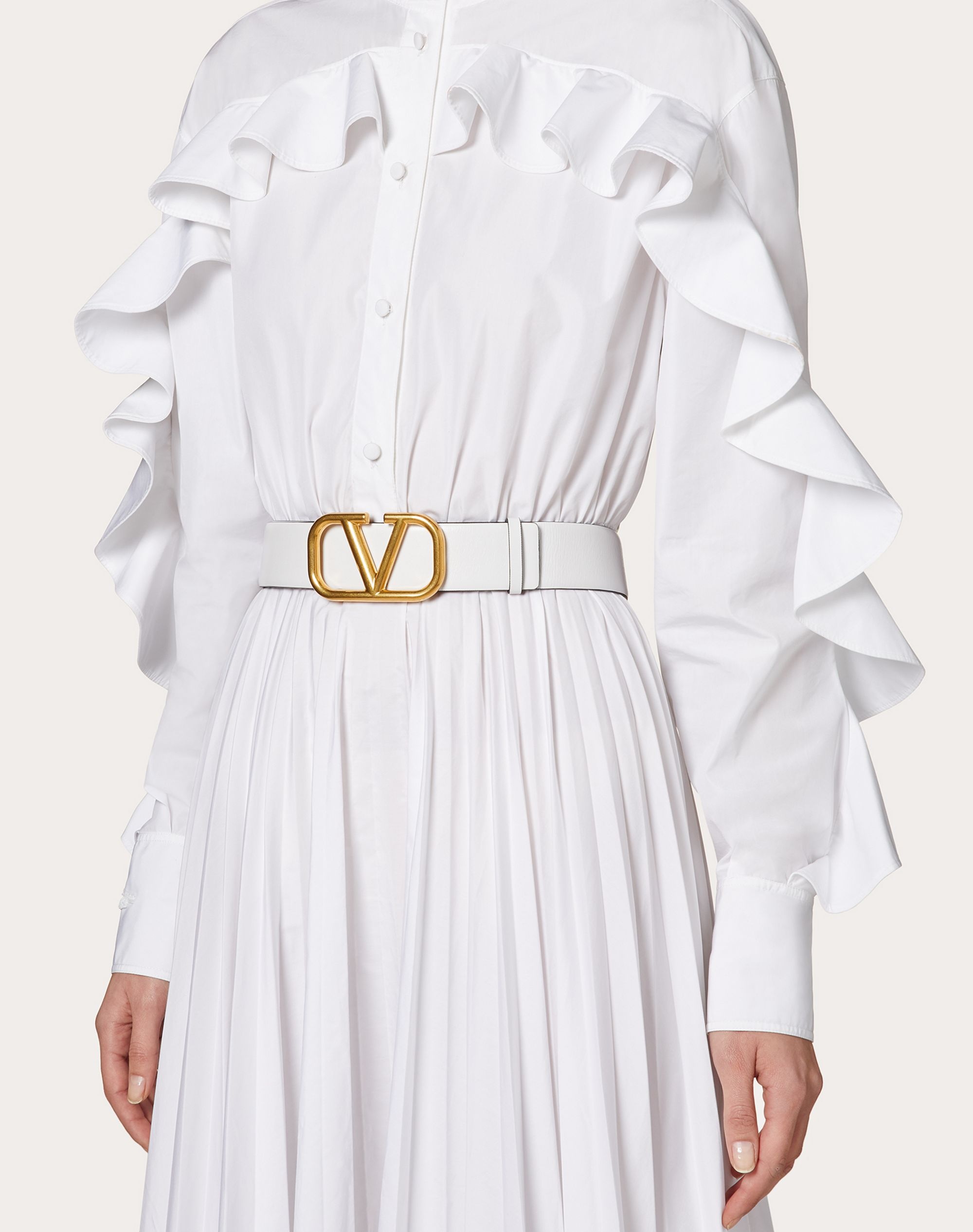 REVERSIBLE VLOGO SIGNATURE BELT IN Shiny CALFSKIN 40MM - 5