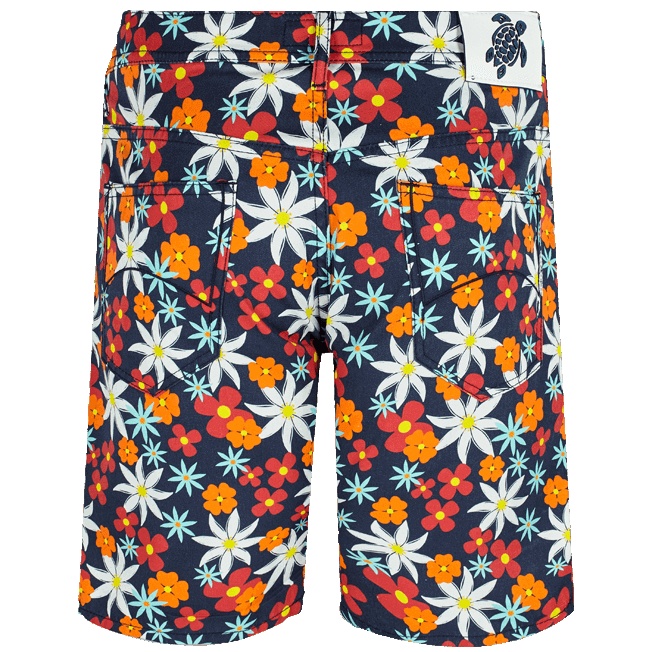 Men 5-pocket printed Bermuda Shorts 1977 Spring Flower - 2