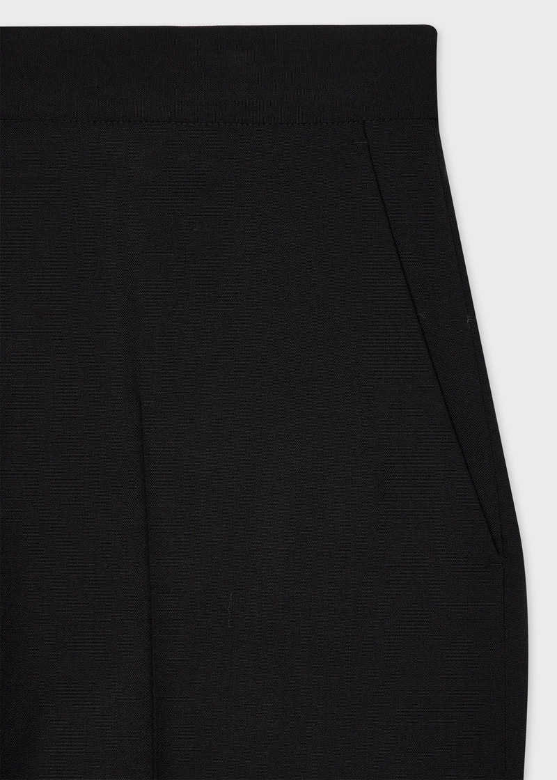 Paul Smith Women's Black Wool Wide-Leg Trousers outlook