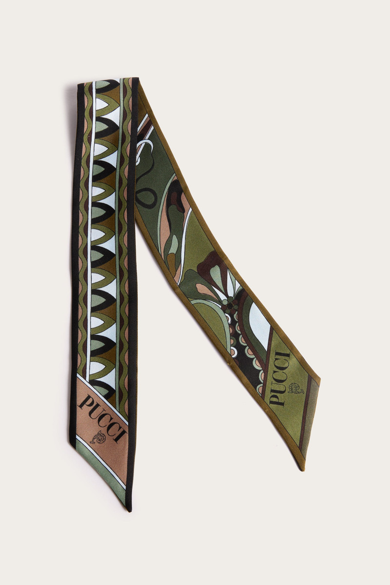 MIXED PRINT SILK TWILL SCARF 1
