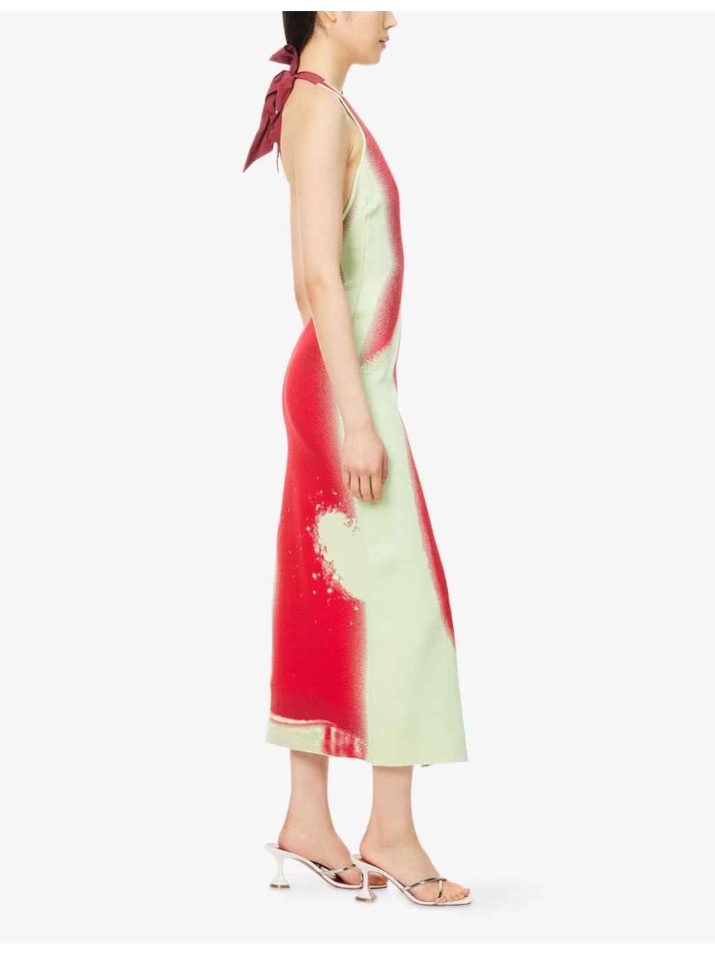 Noah Halterneck Knitted Midi Dress - 3