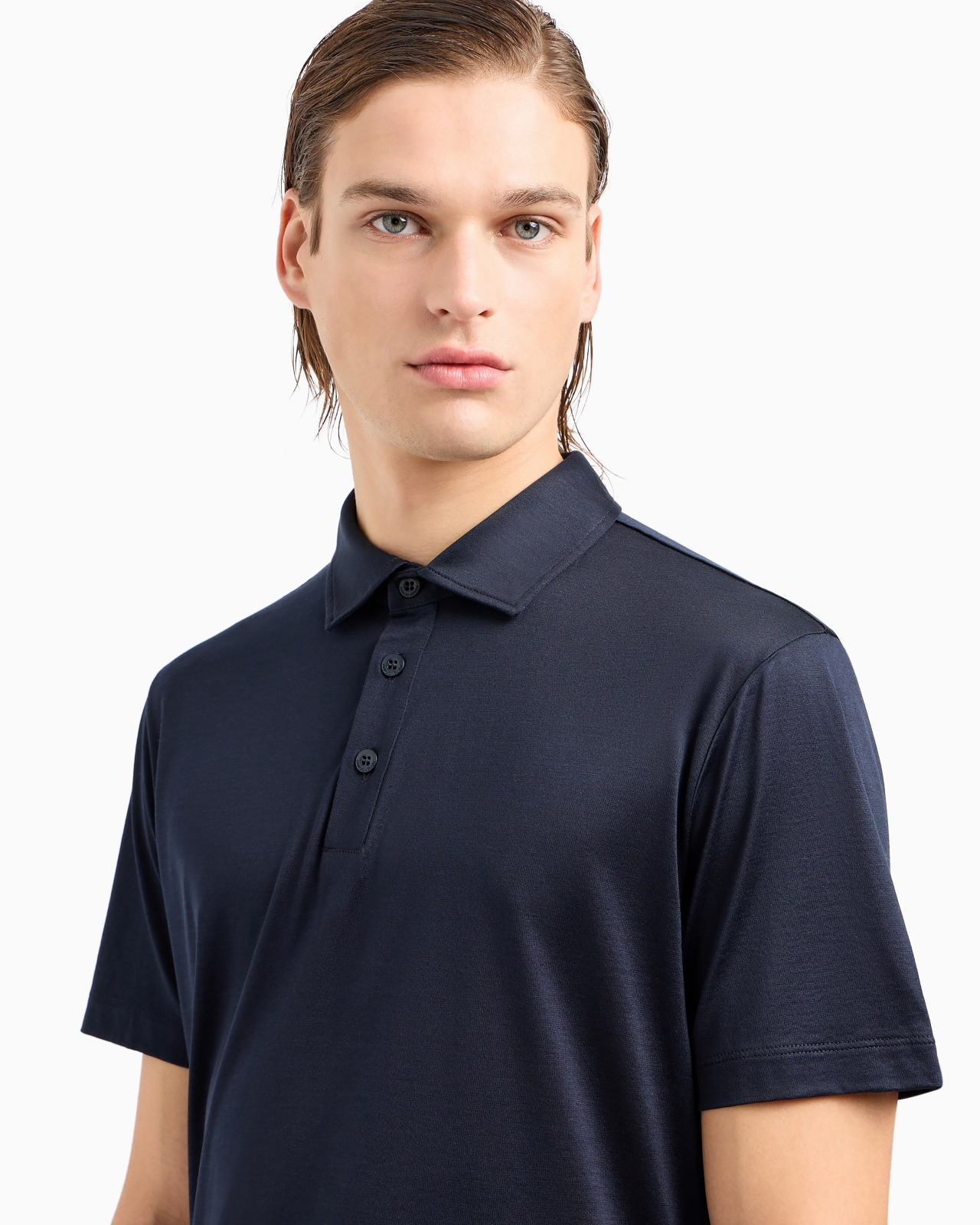 Silk and cotton-mélange jersey polo shirt - 5