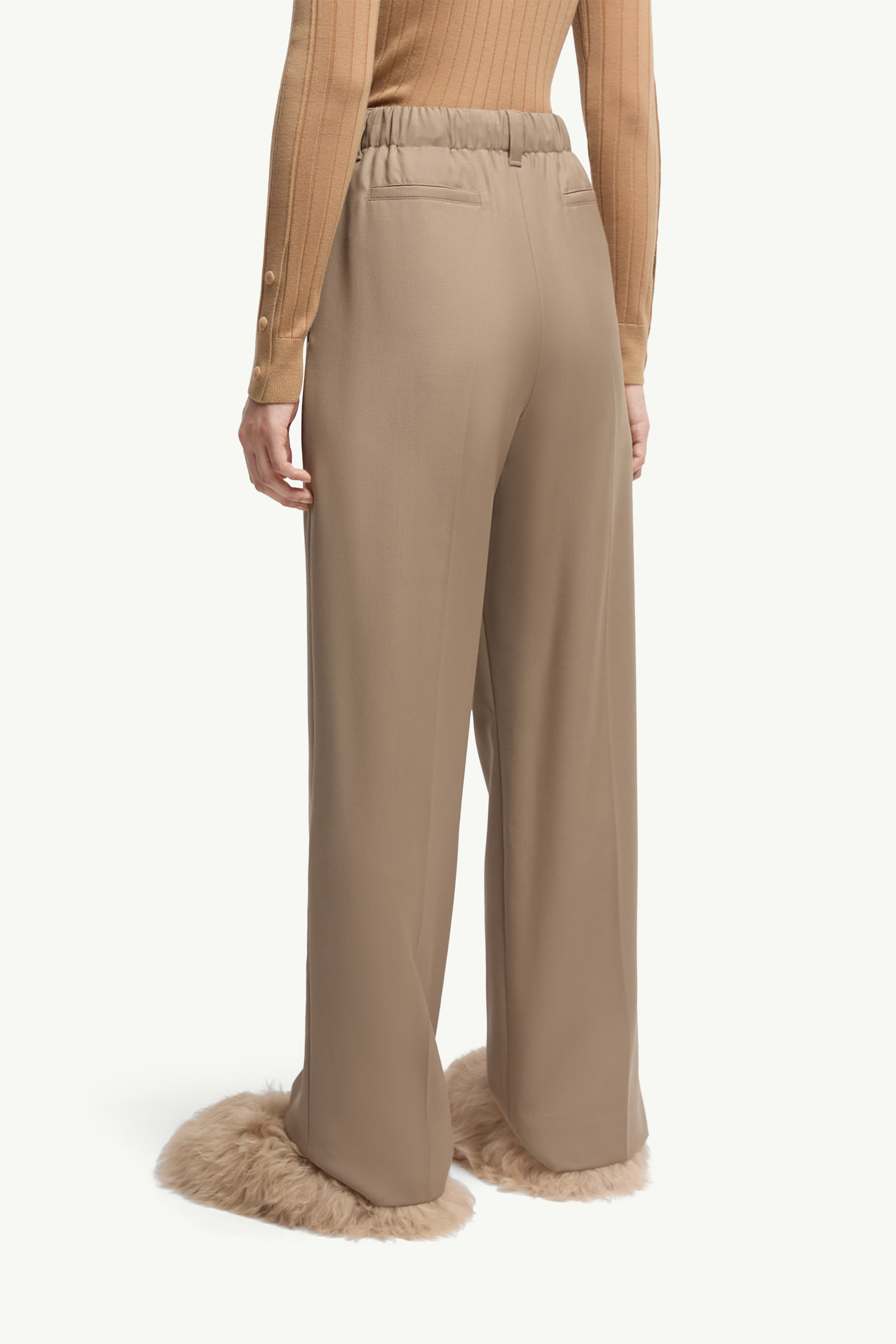Wool Gabardine Tailored Pants - 5