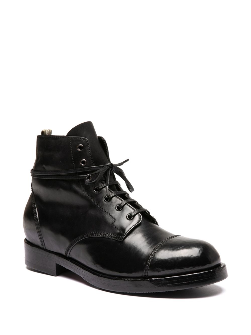 leather lace-up boots - 2