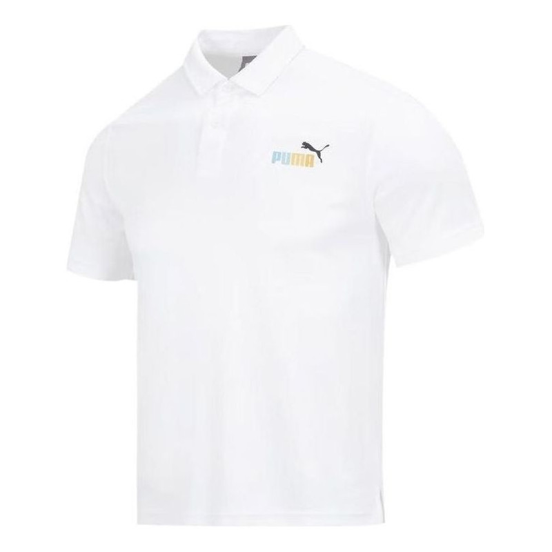 PUMA Graphic Logo Polo Shirt 'White' 678011-02 - 1