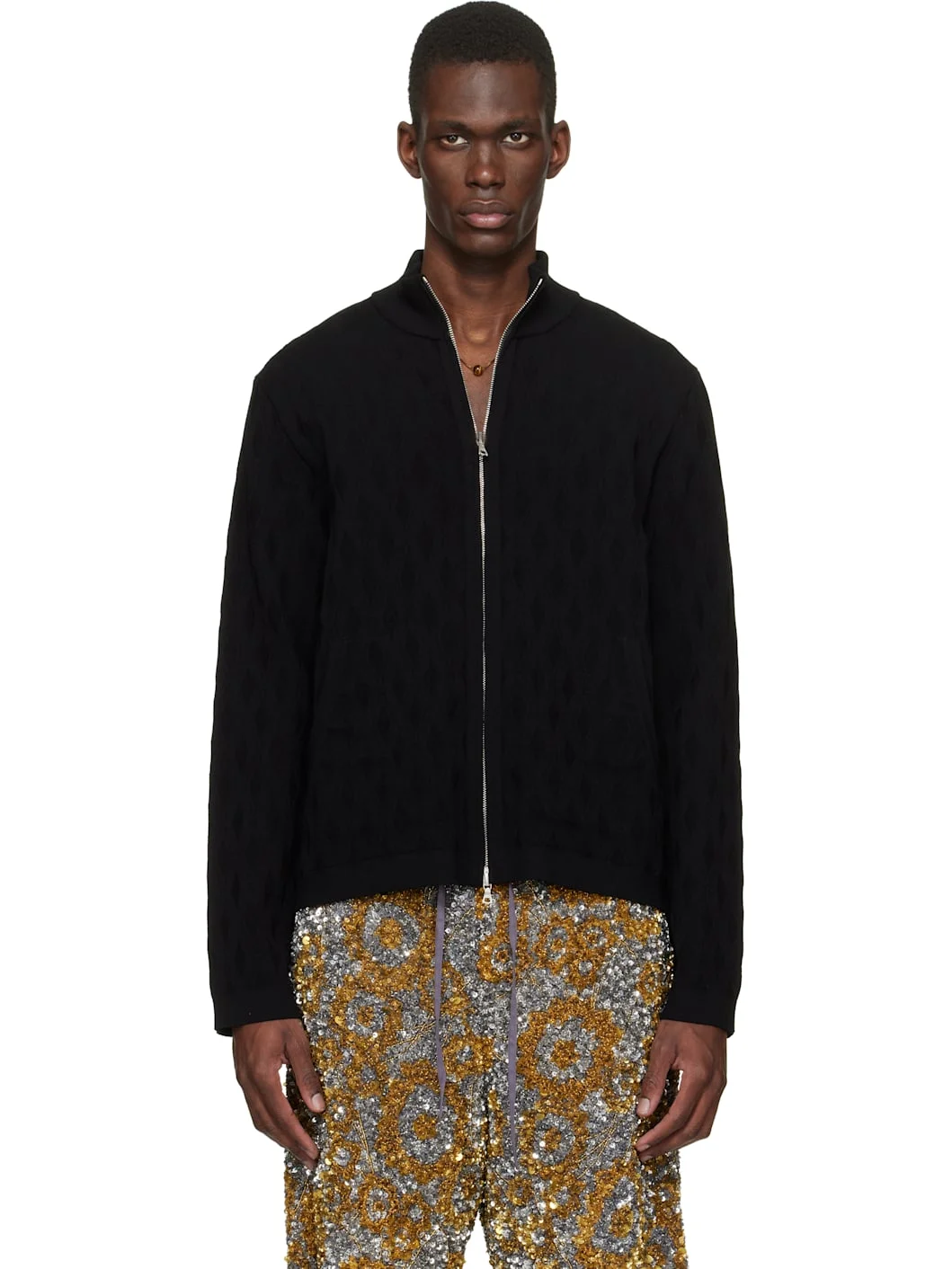 Black Zip Sweater - 1
