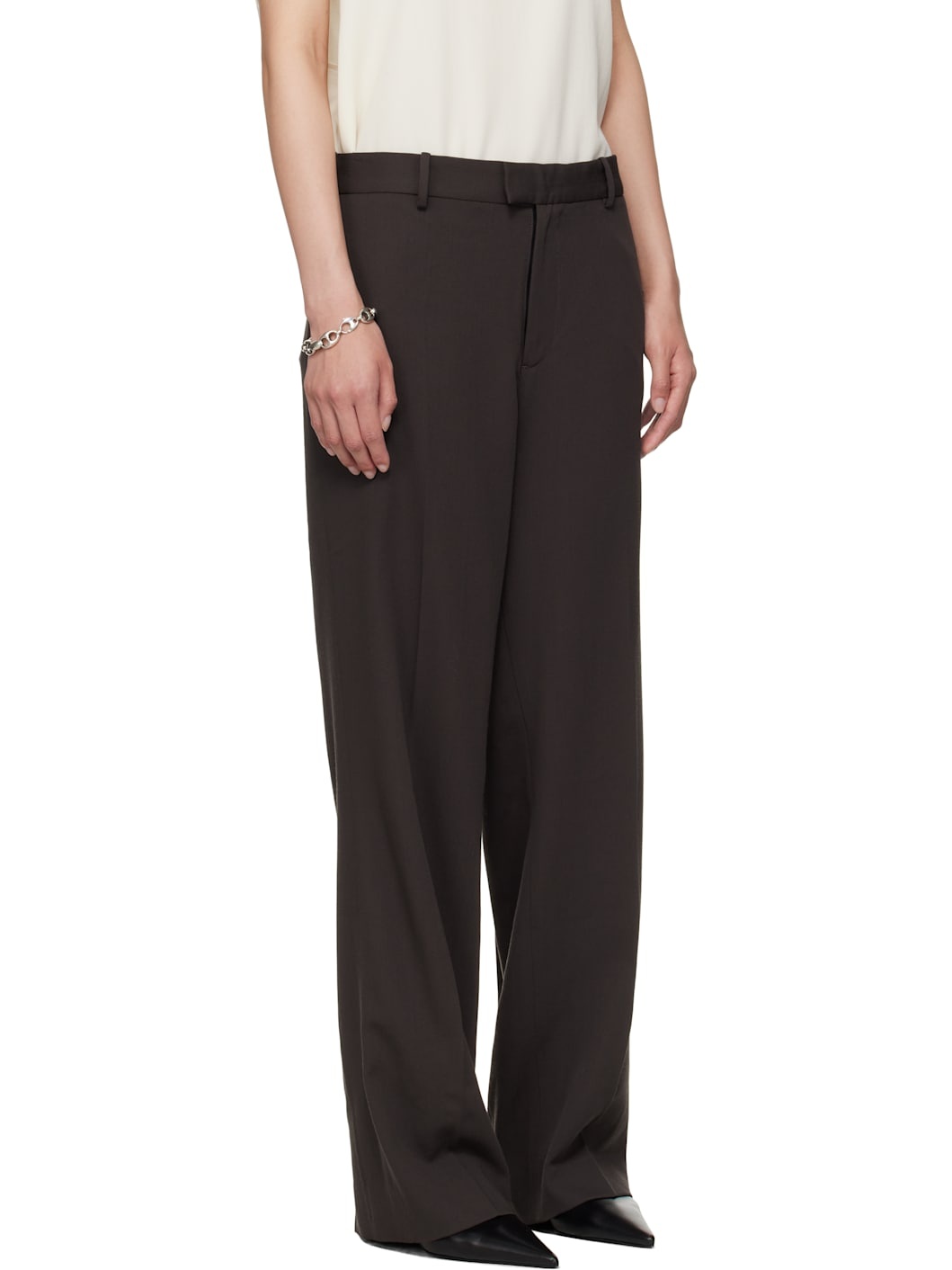 Brown Gilles Straight Twill Trousers - 2