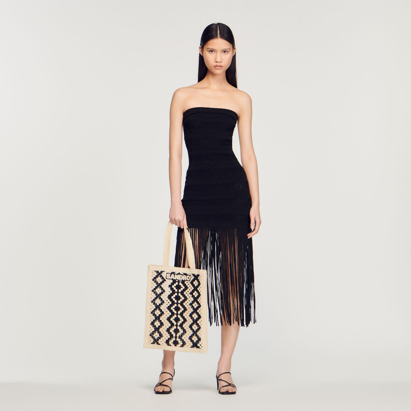Sandro Crochet tote bag outlook