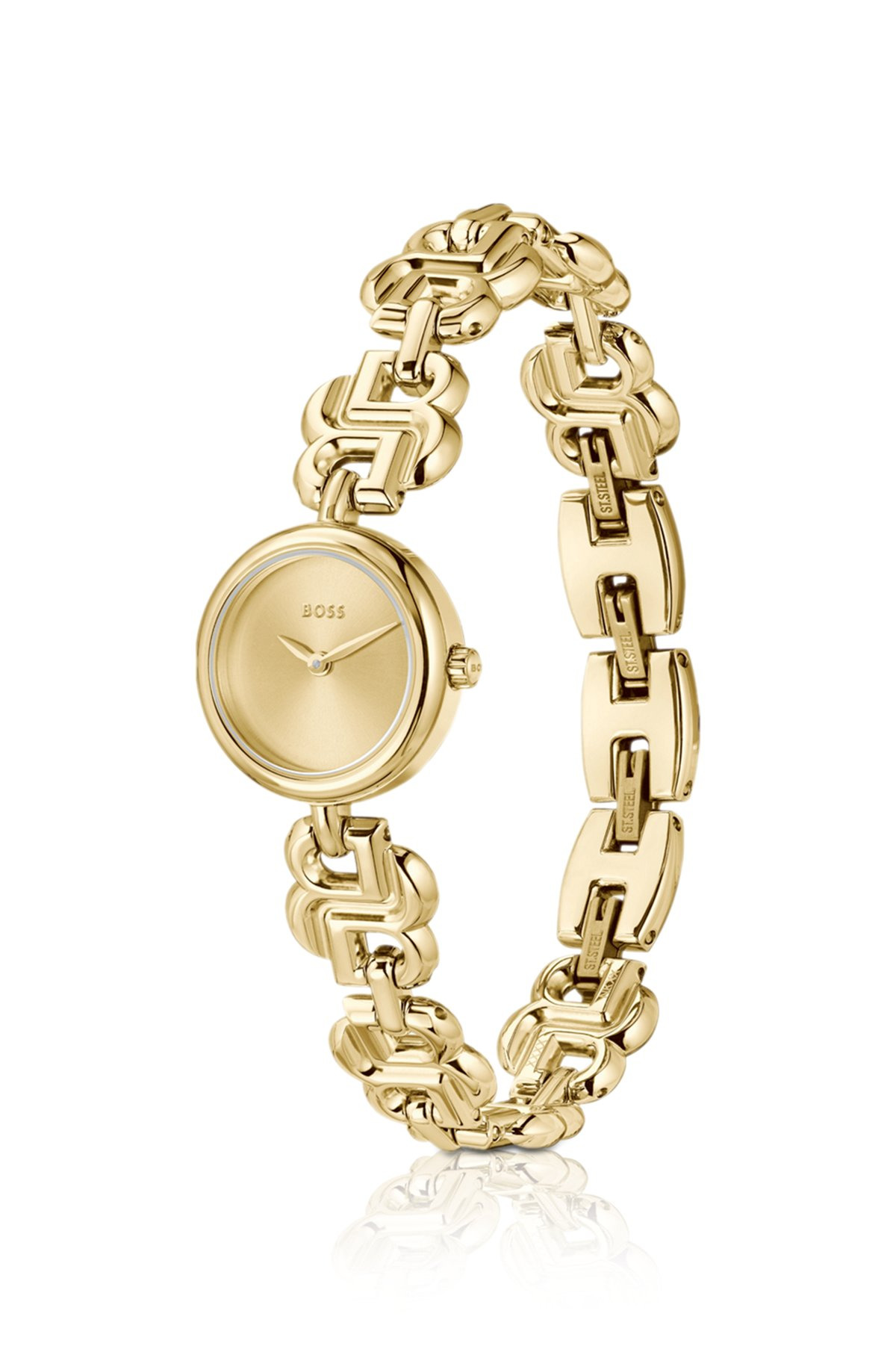 GOLD-TONE WATCH WITH MONOGRAM BRACELET - 2