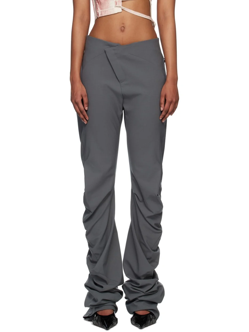 SSENSE Work Capsule – Gray Drape Trousers - 1