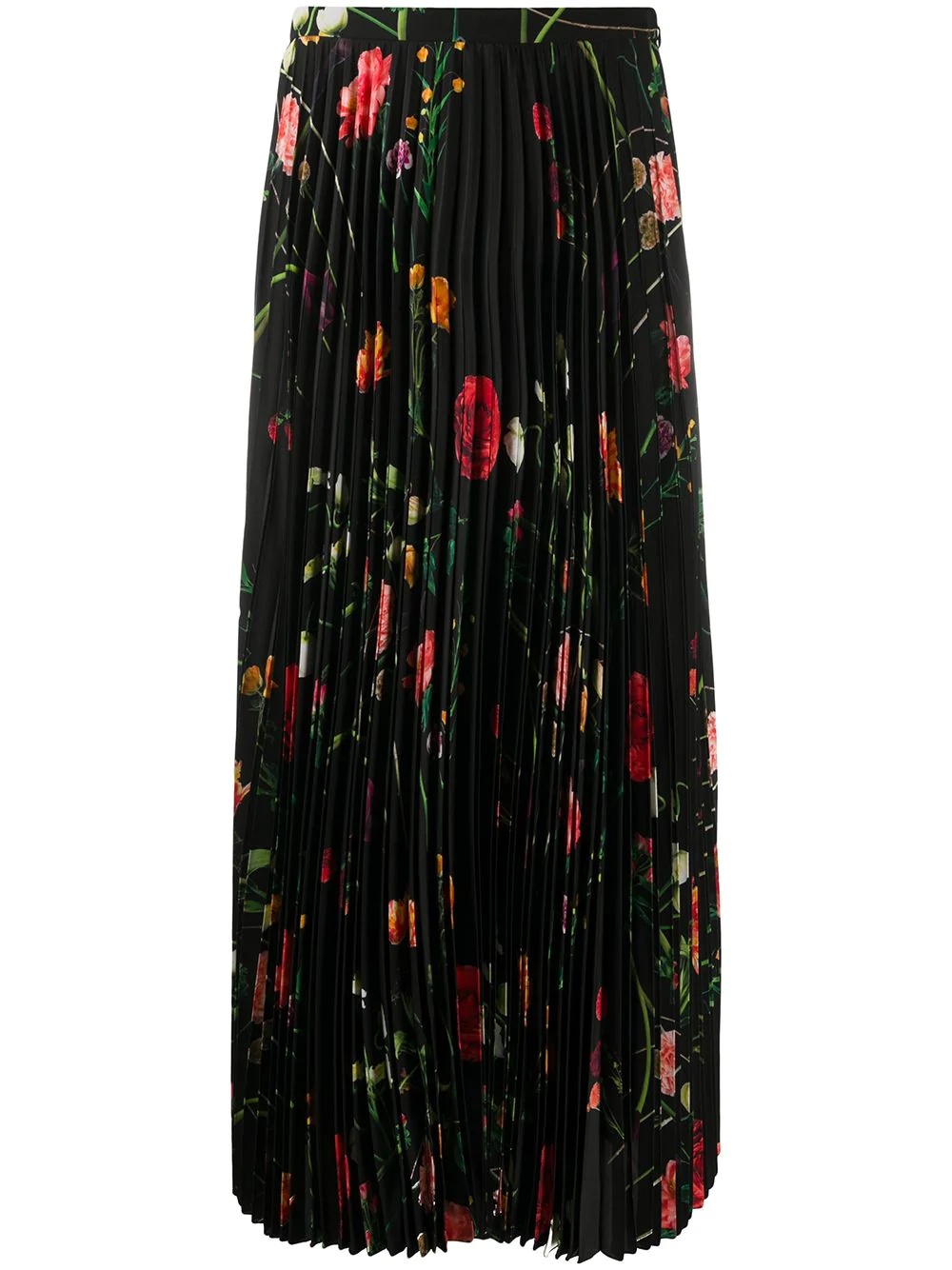 floral print pleated skirt  - 1