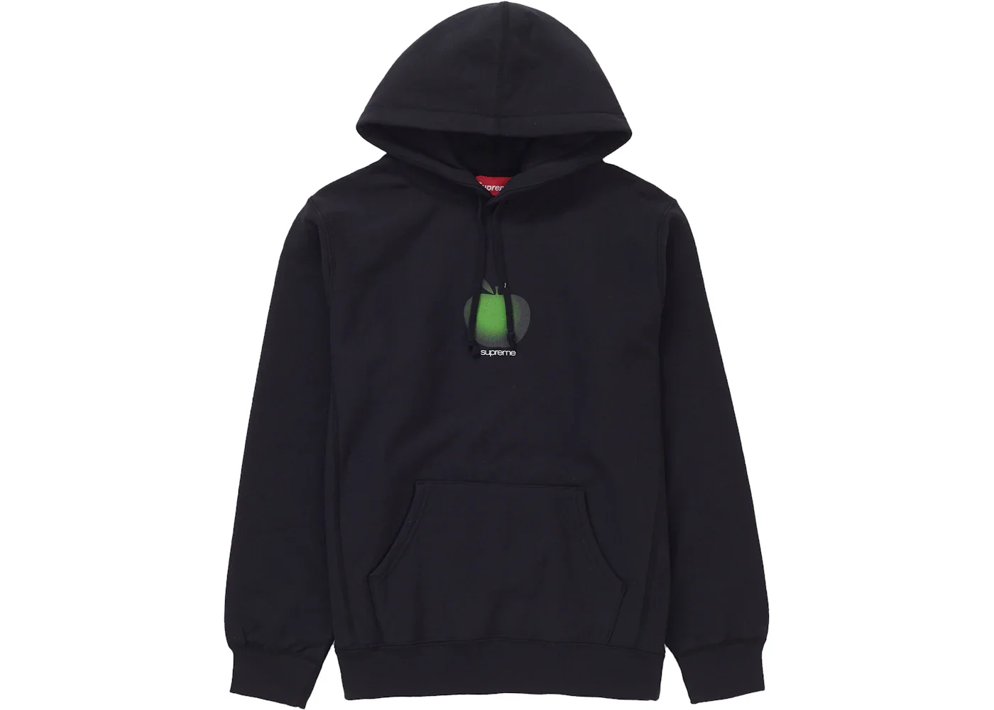 Supreme Apple Hooded Sweatshirt Black - 1