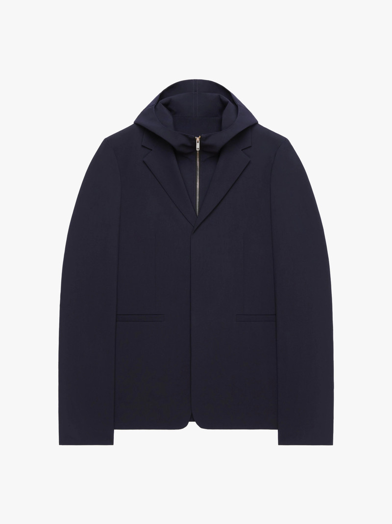 SLIM-FIT JACKET IN WOOL WITH REMOVABLE VEST - 1