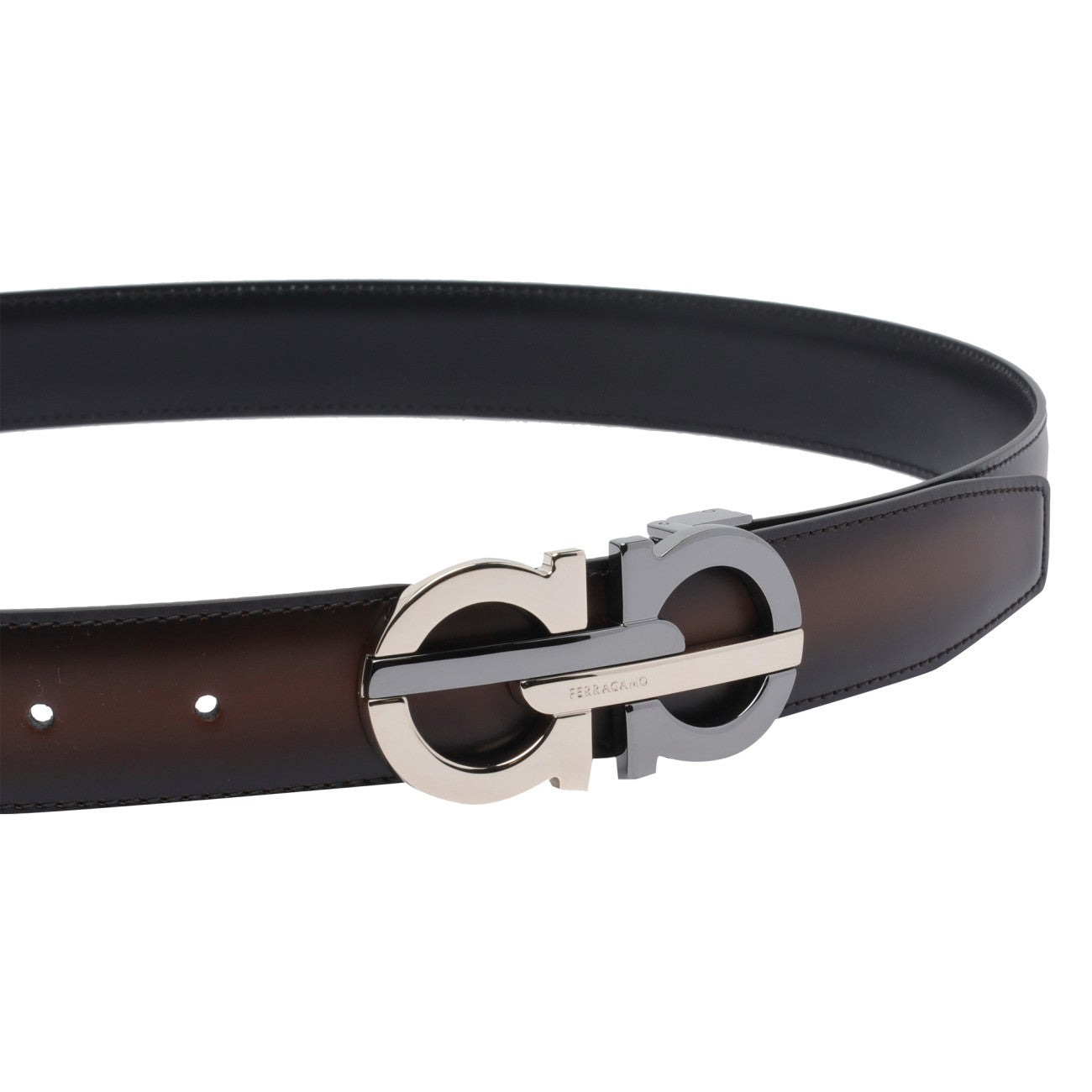Ferragamo Men Gancini Adjustable And Reversible Belt - 2