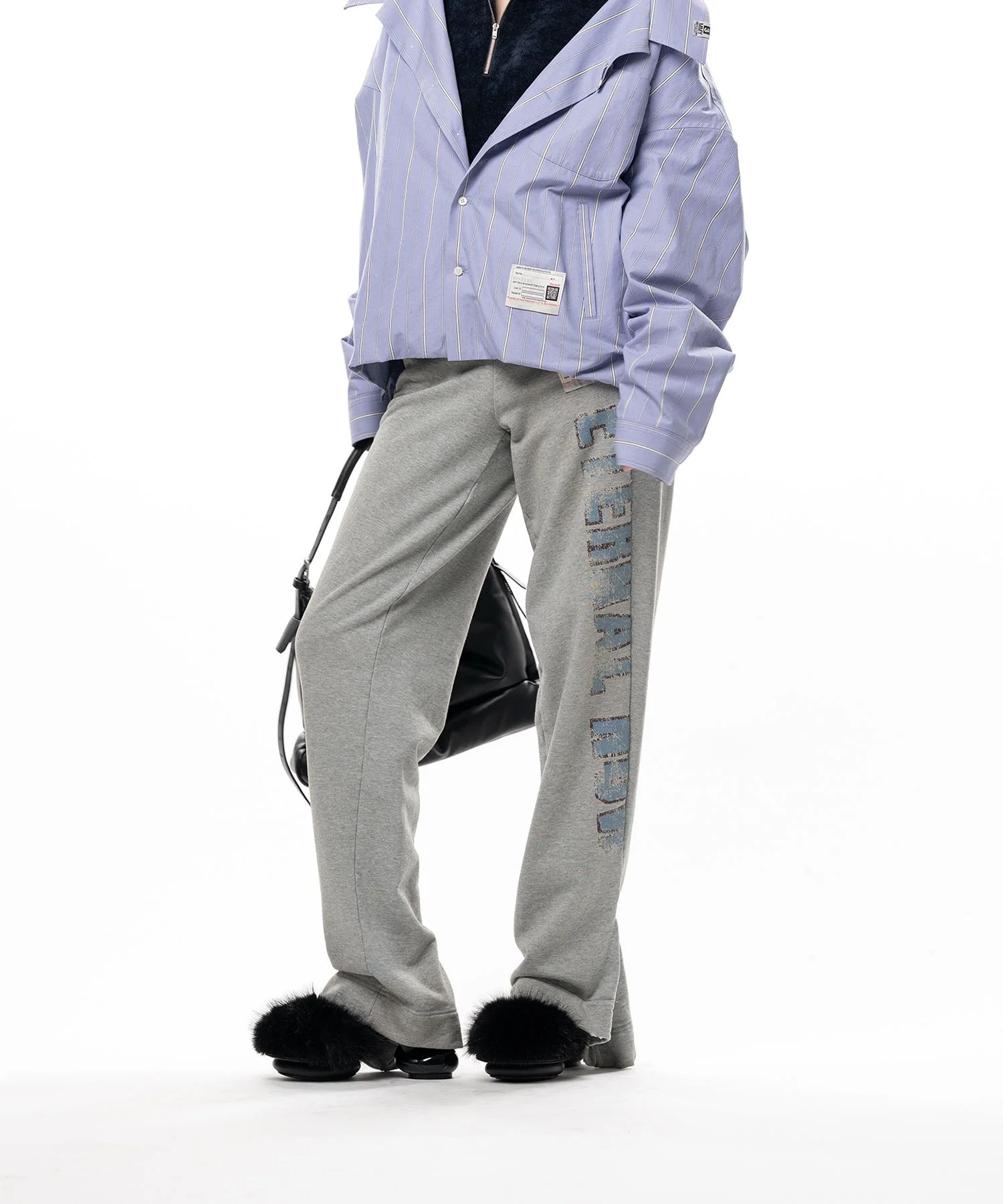 Folded College Logo Sweat Pants - 1