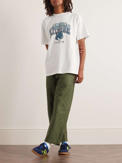Maison Kitsuné Logo-Print Cotton-Jersey T-Shirt outlook