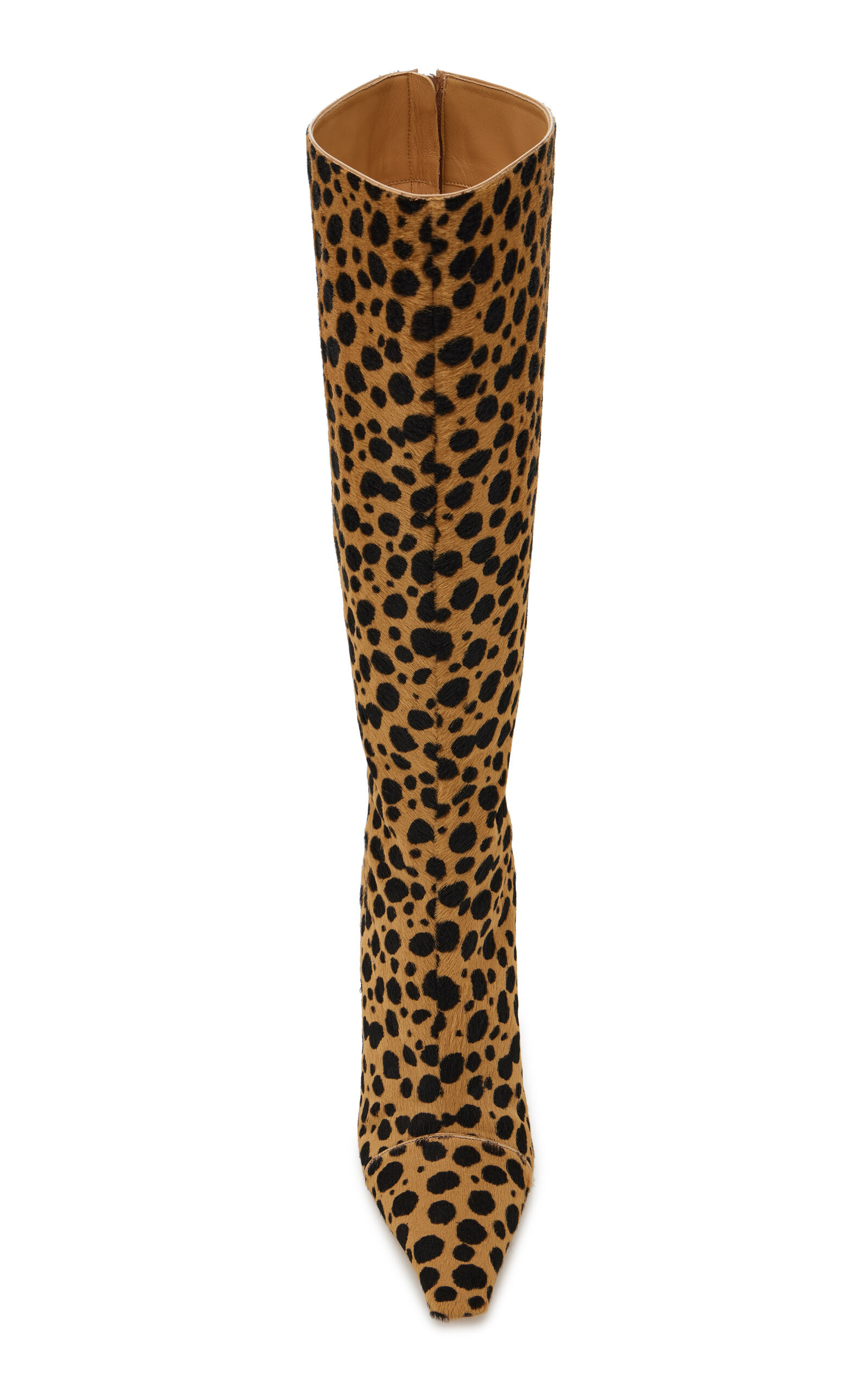 x Conner Ives Gloria Cheetah-Print Pony Hair Knee Boots animal - 3