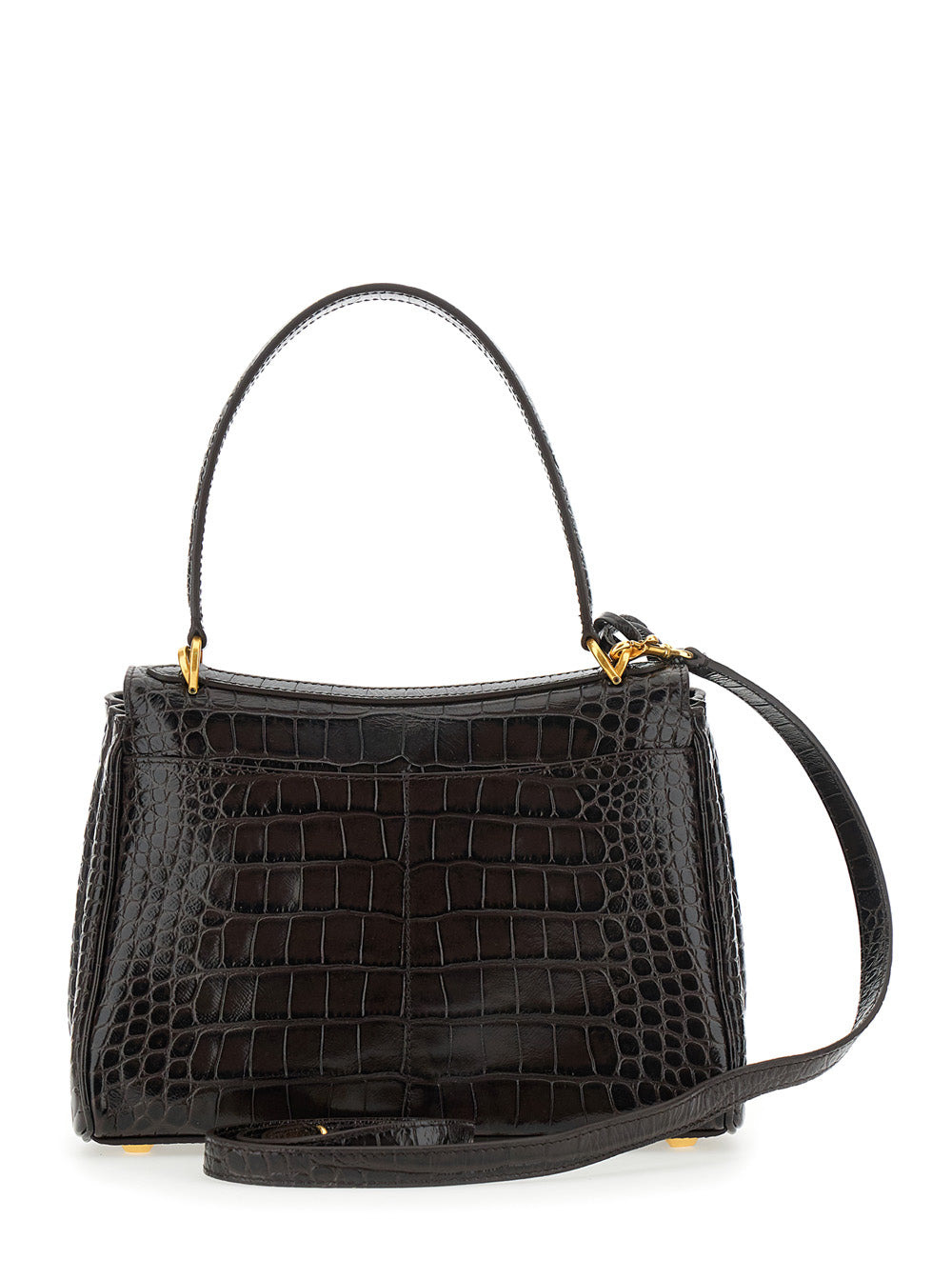 Balenciaga Women 'Rodeo' Brown Small Handbag With Detachable Key Holder In Leather Woman - 4
