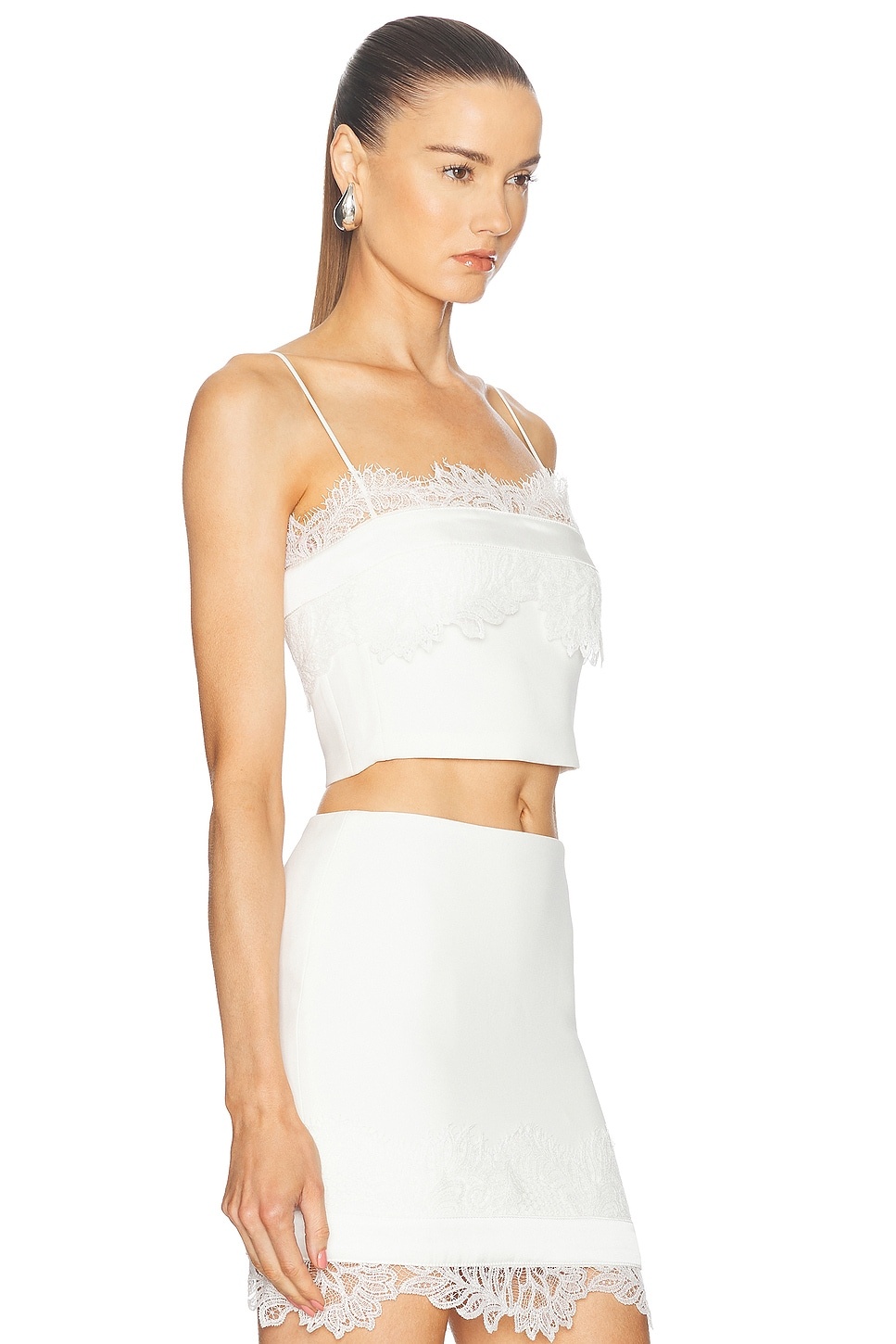 Lace Bra Detail Strapless Top - 2