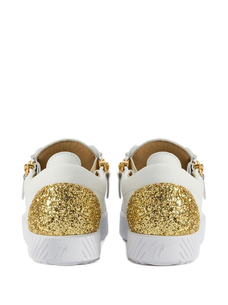 Gail glitter-panel zip-detail sneakers 3