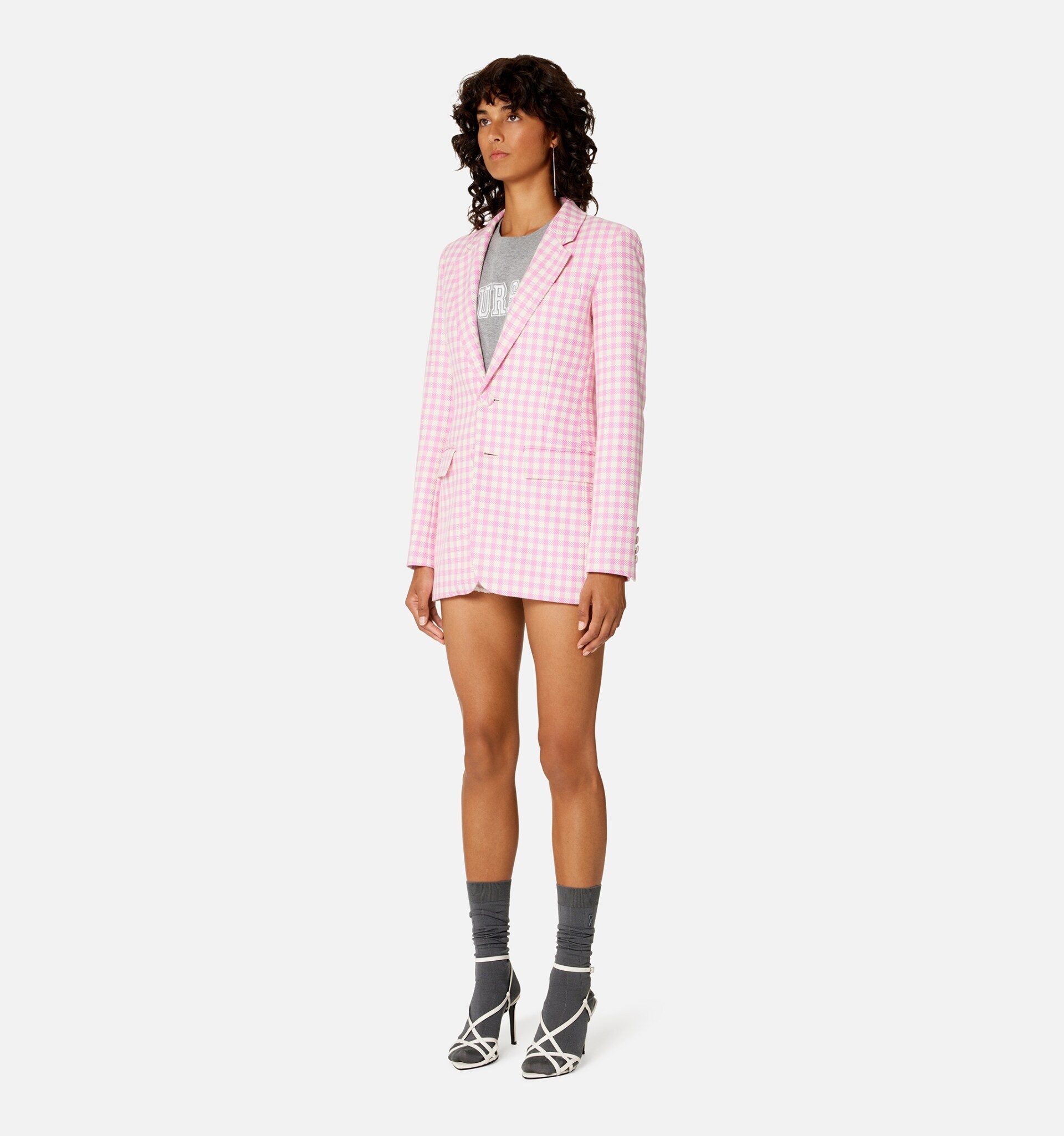 AMI Paris Houndstooth Pattern Blazer Jacket - Farfetch