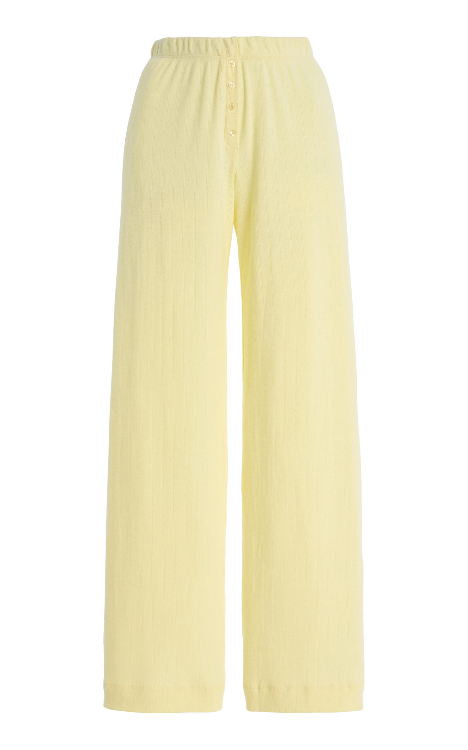 Pointelle-Knit Cotton Boxer Pants yellow - 1