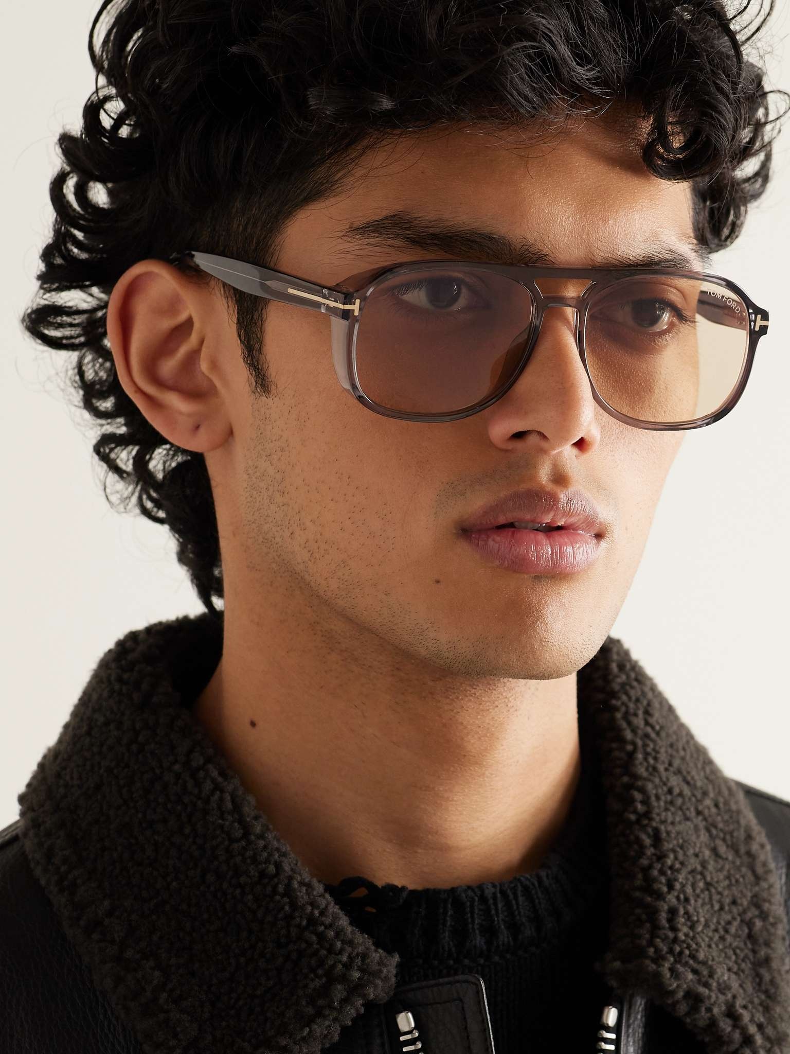 Aviator-Style Acetate Sunglasses - 2