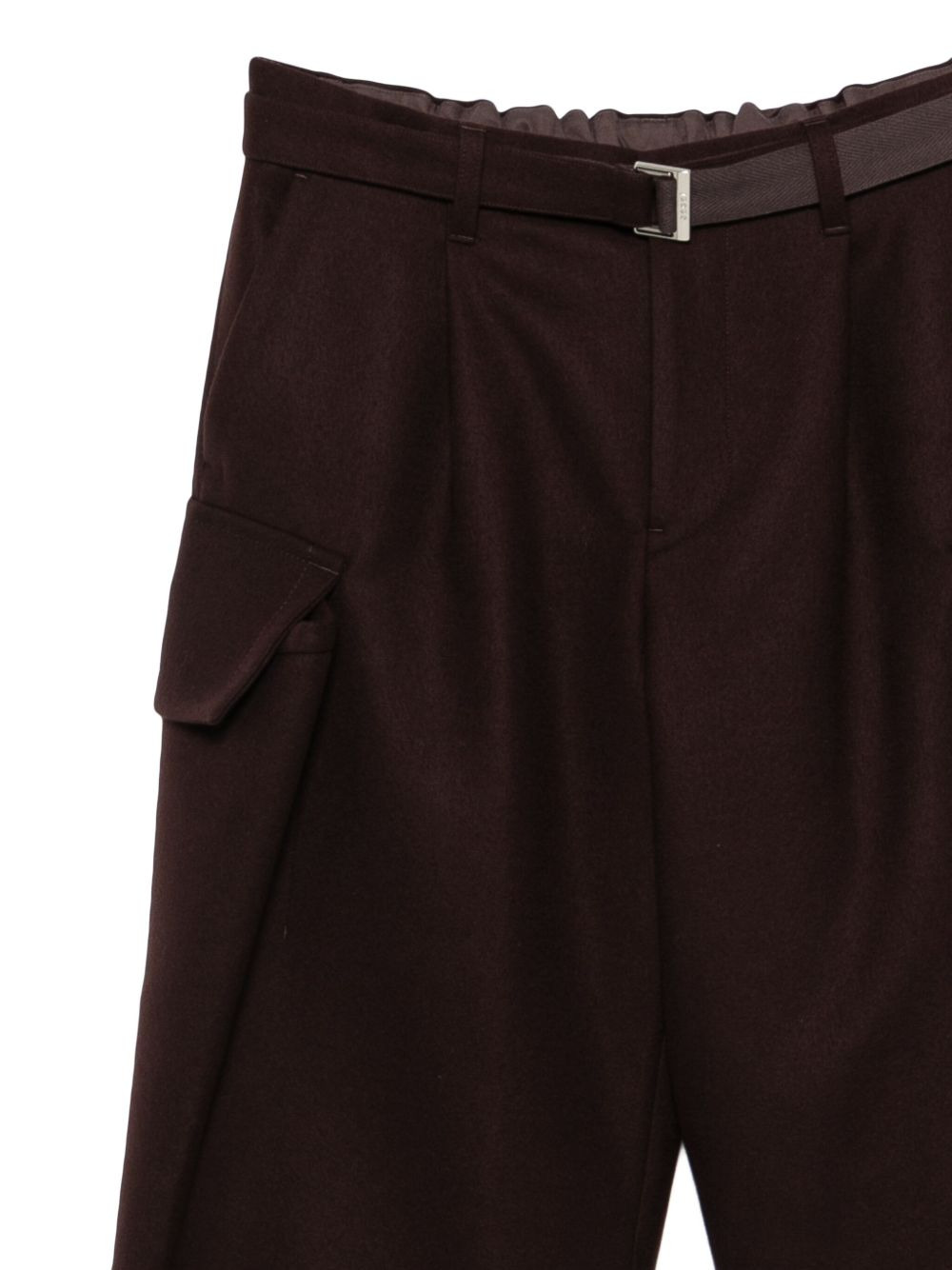 belted cargo trousers - 3