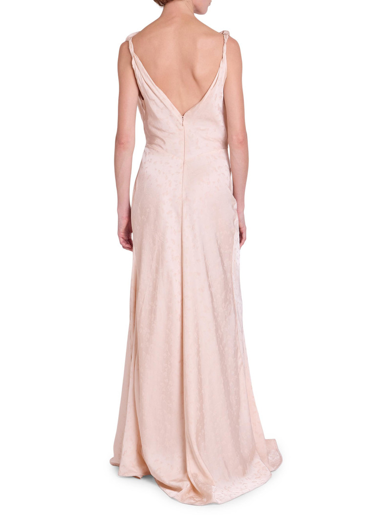 Women's Textured Satin Asymmetric Drape Gown - Blossom 5
