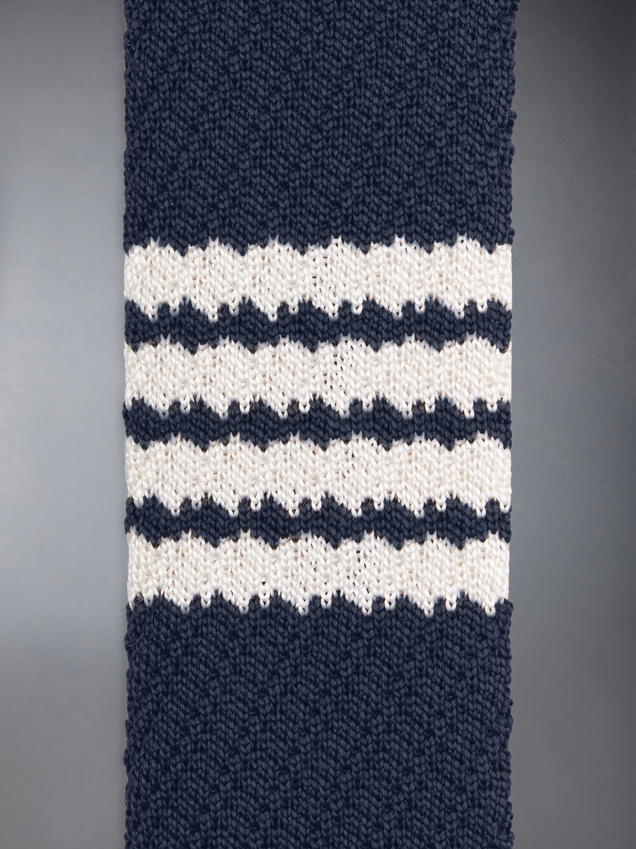 SILK 4-BAR KNIT TIE - 2