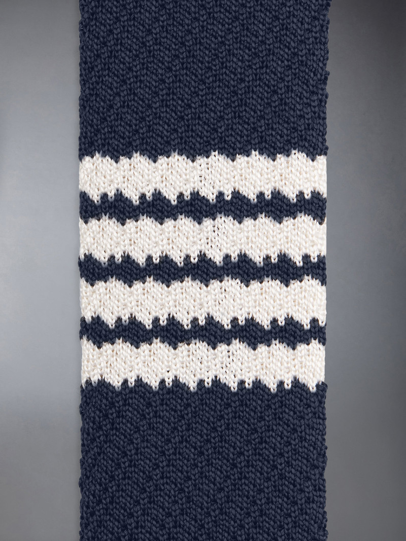 Thom Browne SILK 4-BAR KNIT TIE outlook