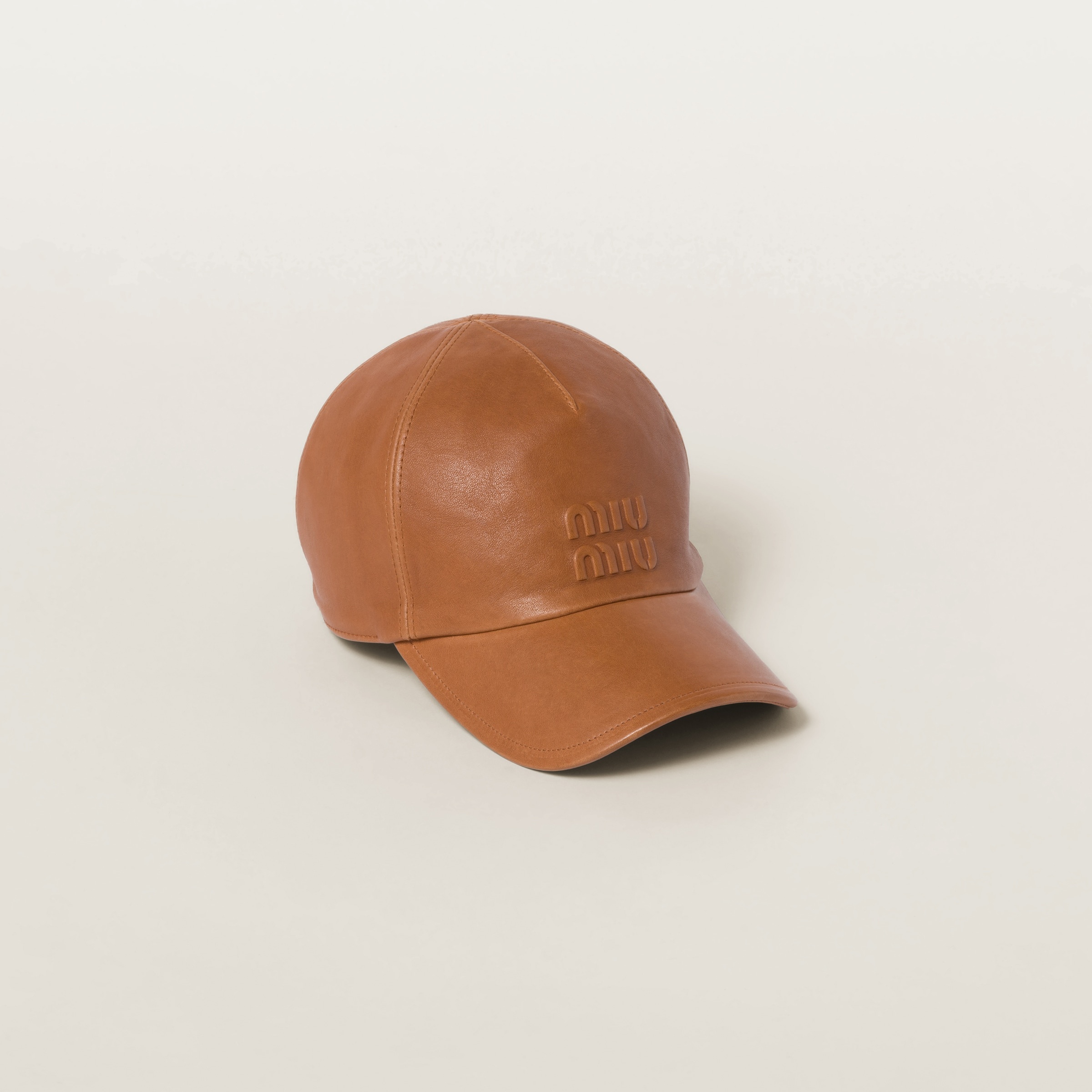 Nappa leather baseball cap - 1