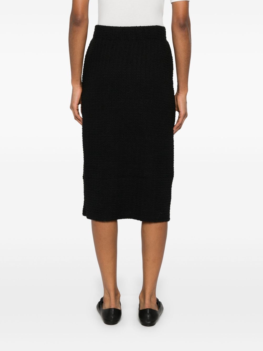smocked midi skirt - 4