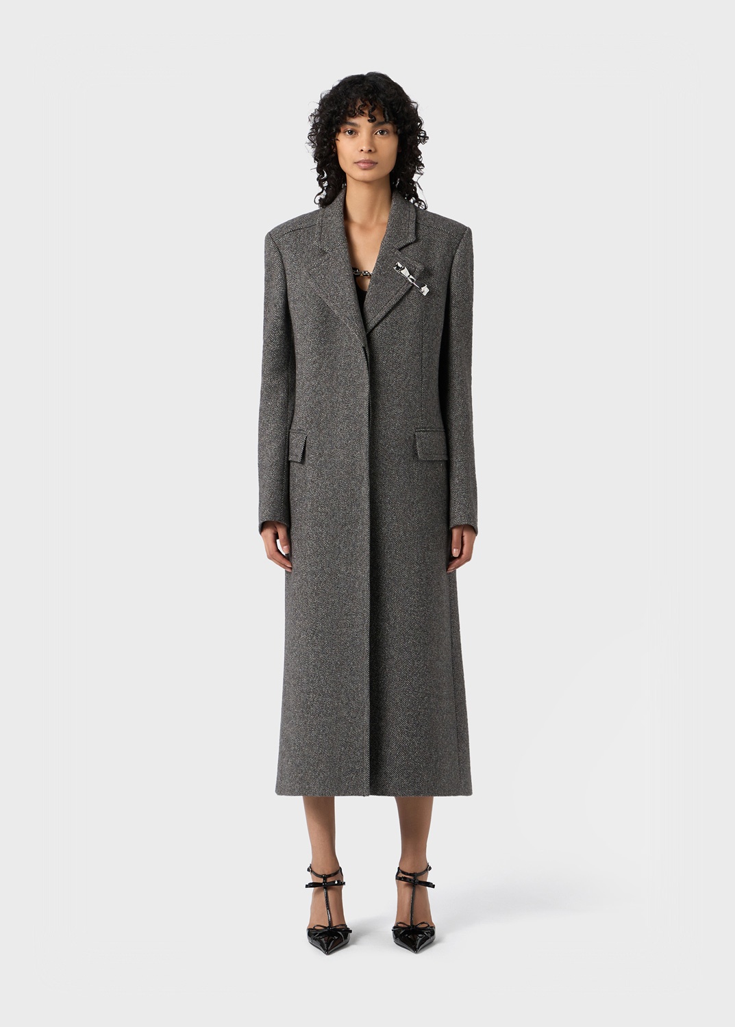 MIDI COAT IN WOOL FELT - 3