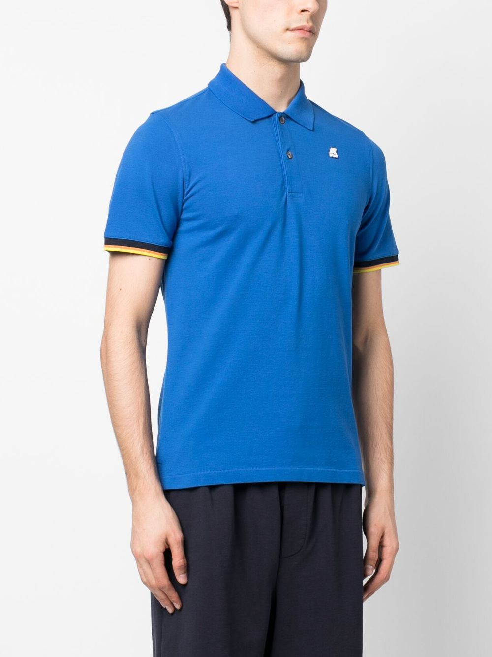 logo patch polo shirt - 3