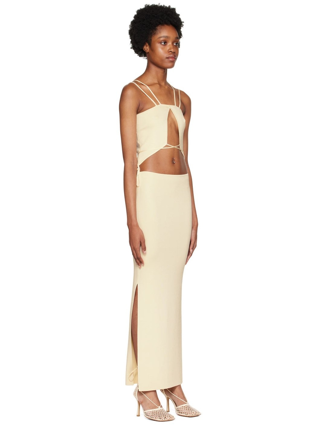 Off-White Cutout Midi Dress - 2