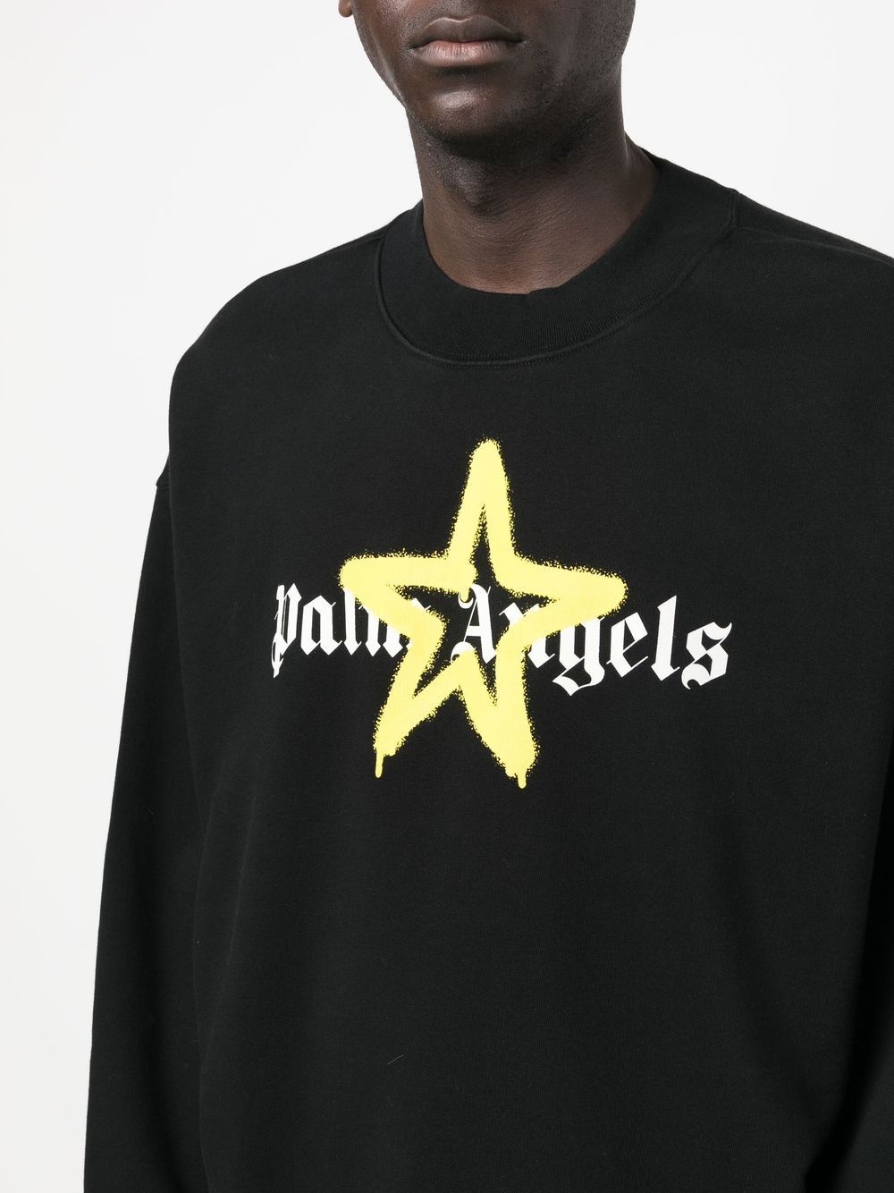 star sprayed-print sweatshirt - 5