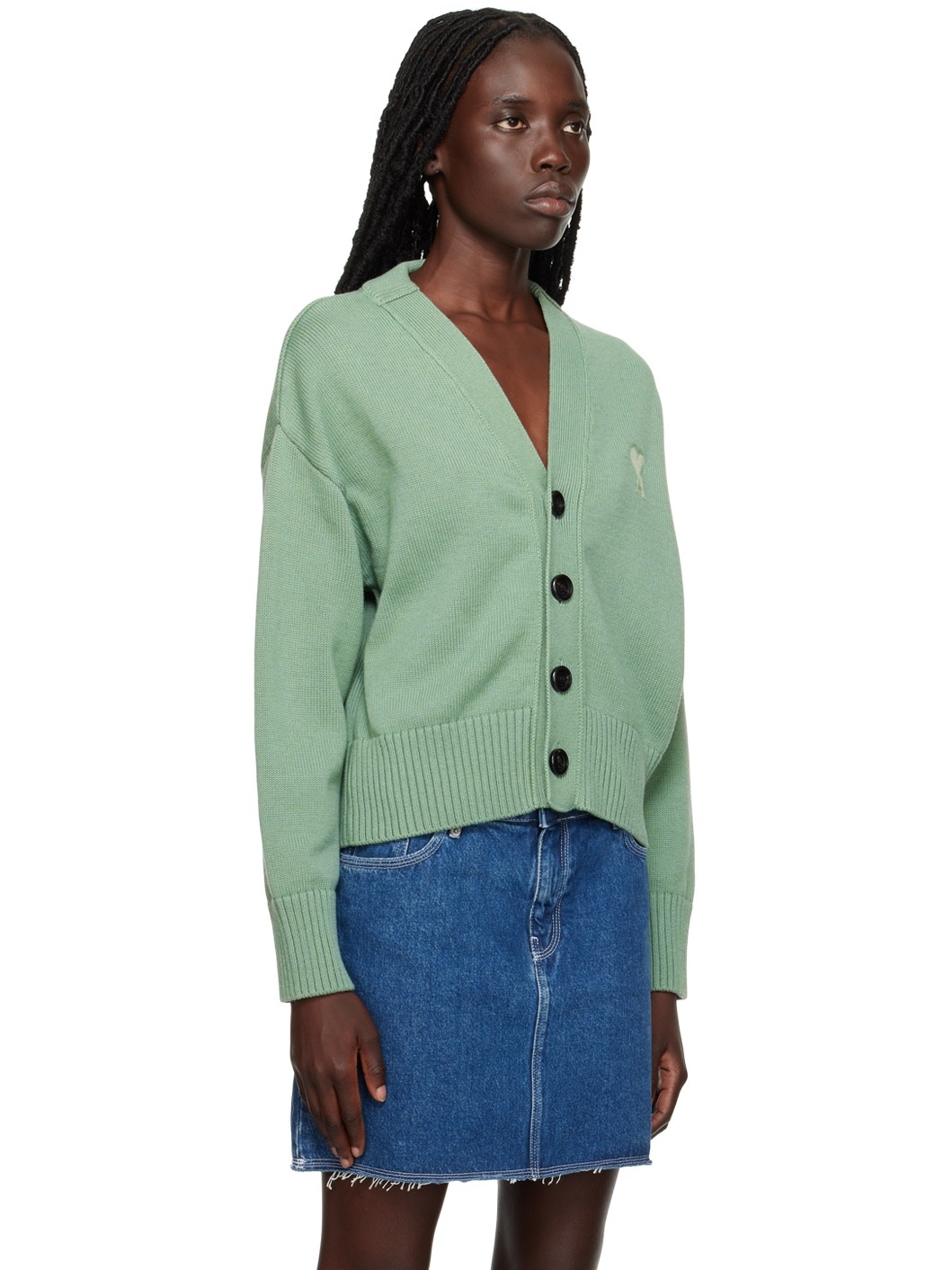 SSENSE Exclusive Green Ami de Cœur Cardigan - 2