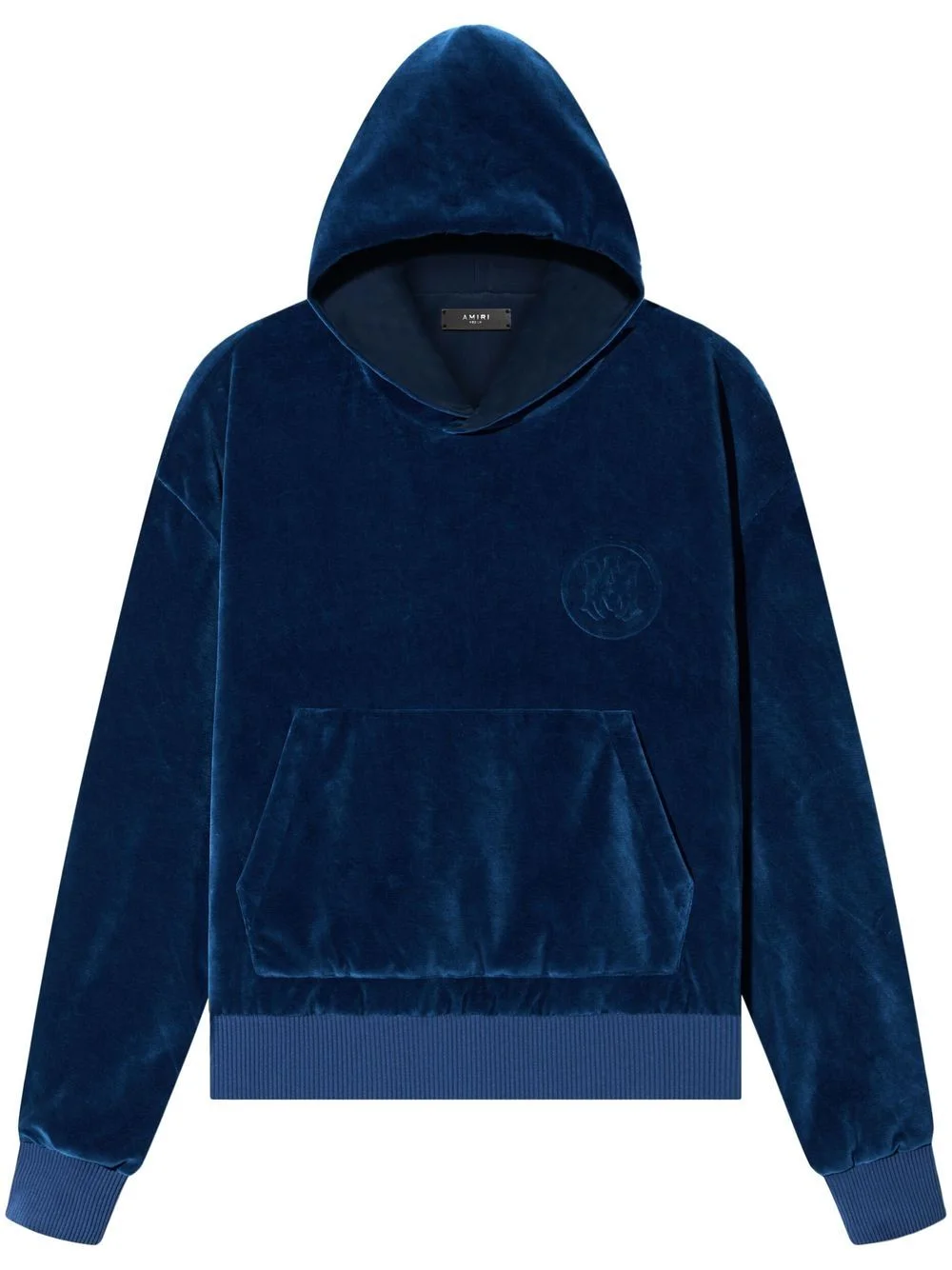 velour pouch-pocket hoodie - 1