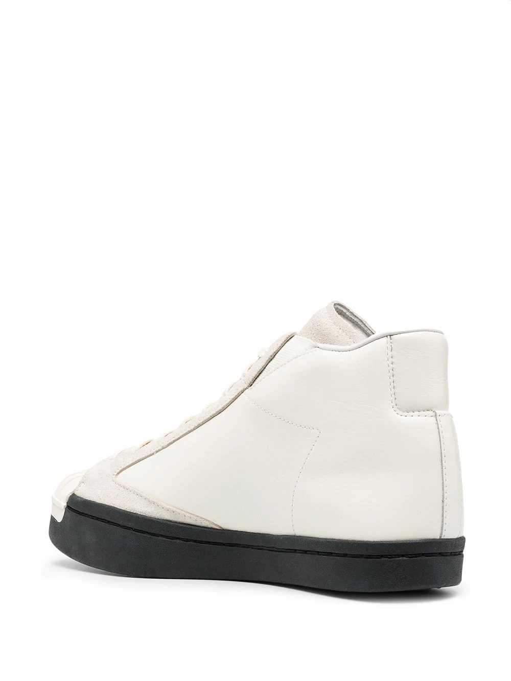 perforated logo high-top sneakers - 3