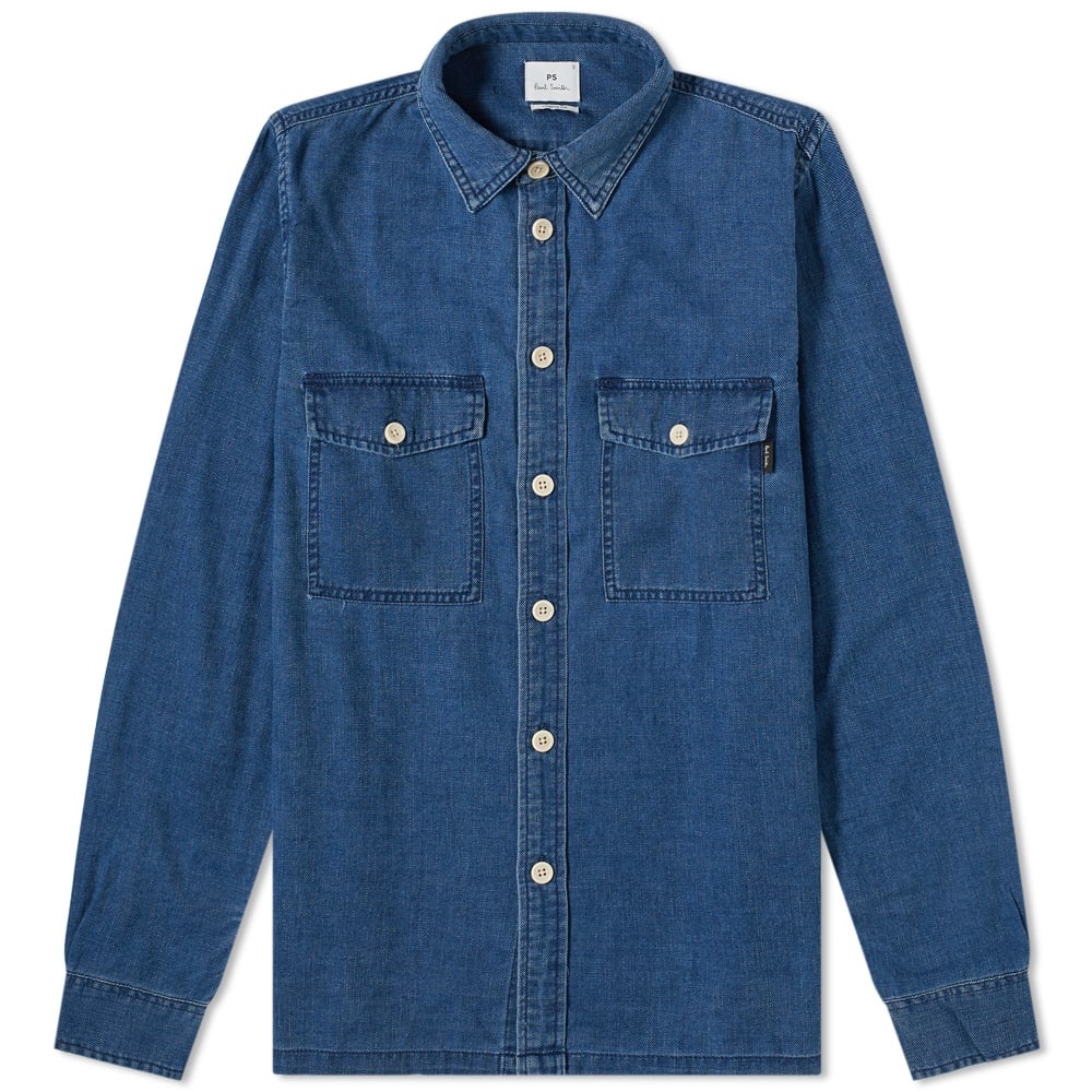 Paul Smith Heavy Chambray Denim Overshirt - 1