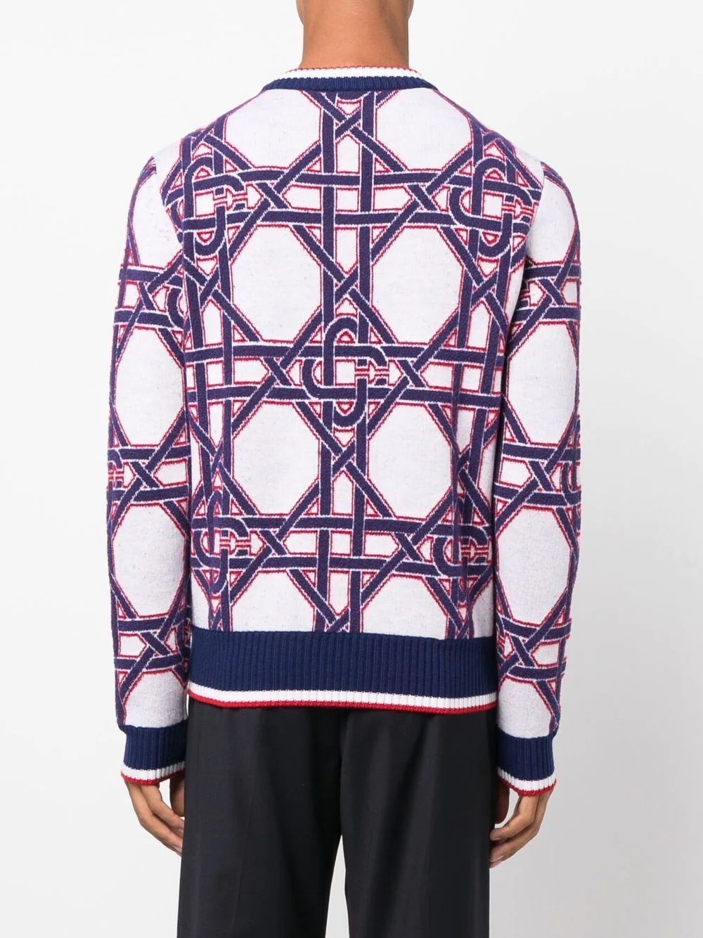 intarsia-knit logo jumper - 4