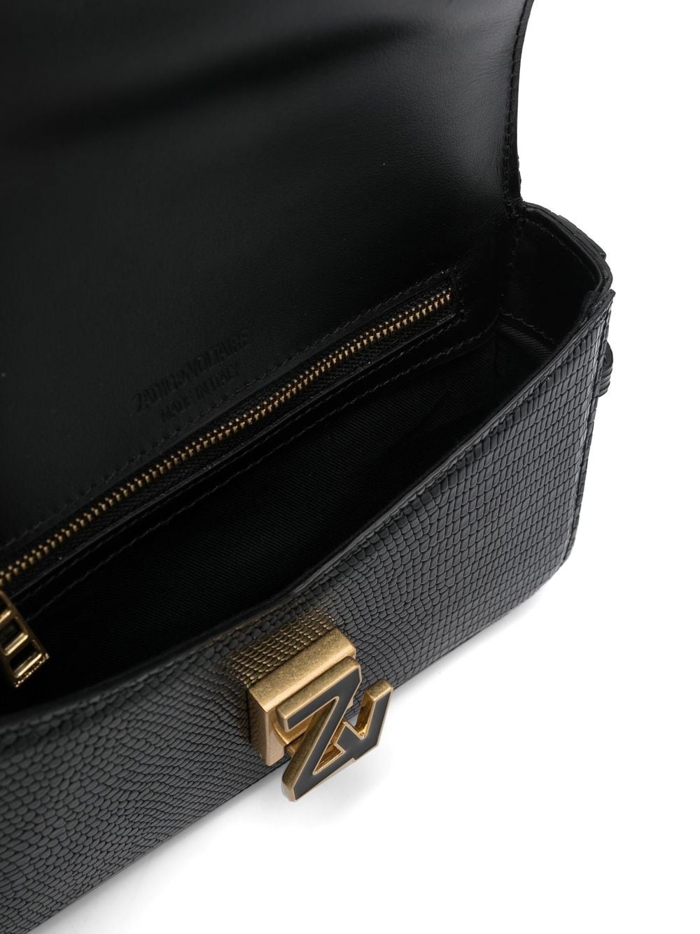 logo-plaque leather shoulder bag - 5