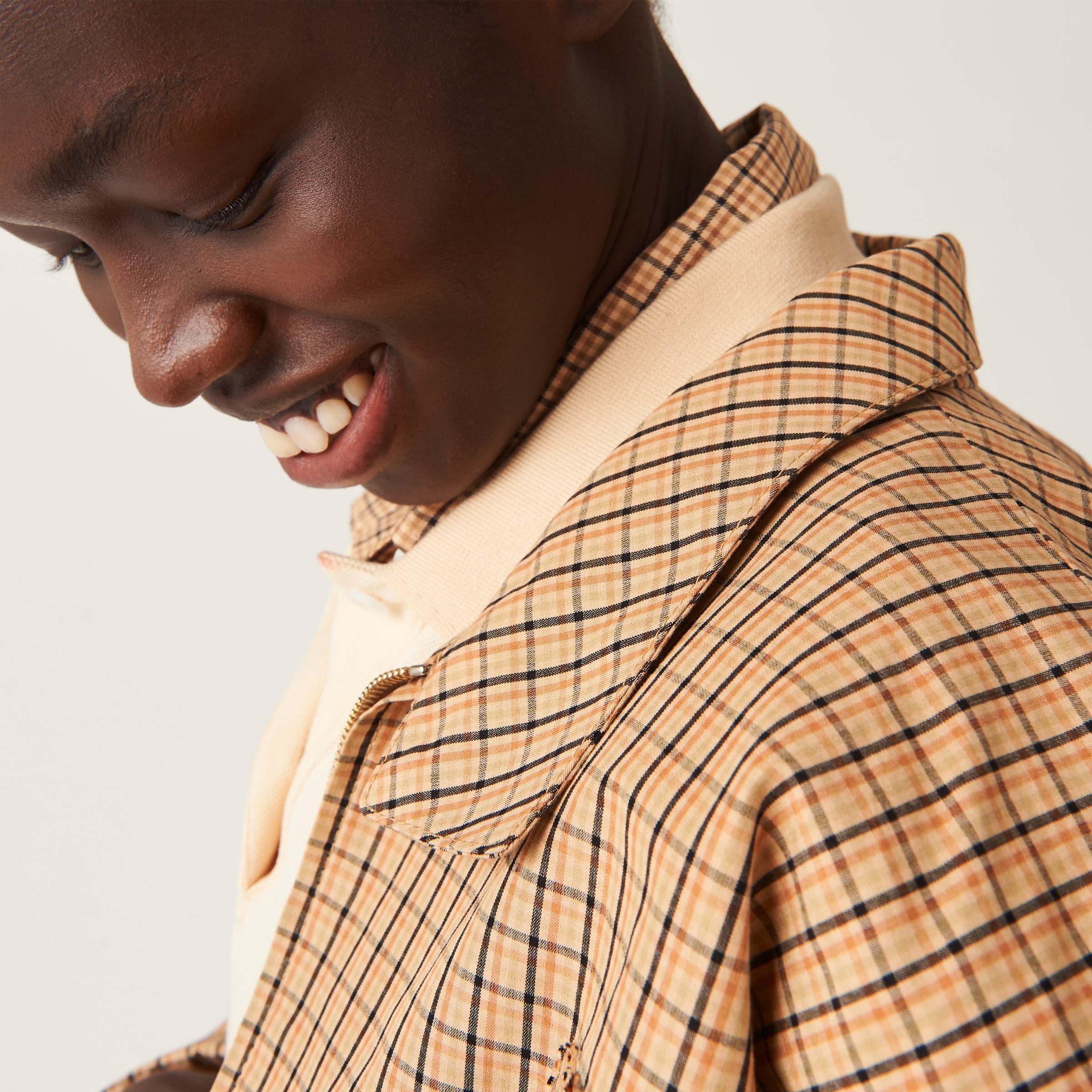 Checked canvas blouson jacket - 5