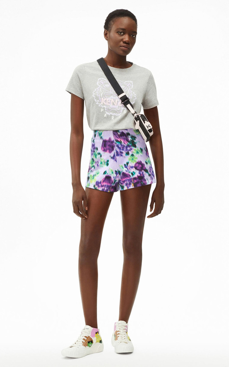KENZO 'Blurred Flowers' mini shorts outlook