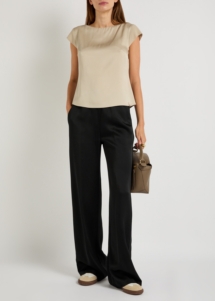 Herno Wide-leg Crepe de Chine Trousers - 4