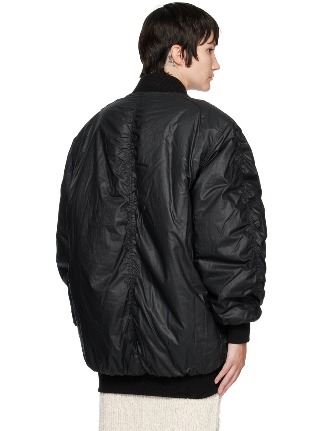 Black Kayama Bomber Jacket - 3