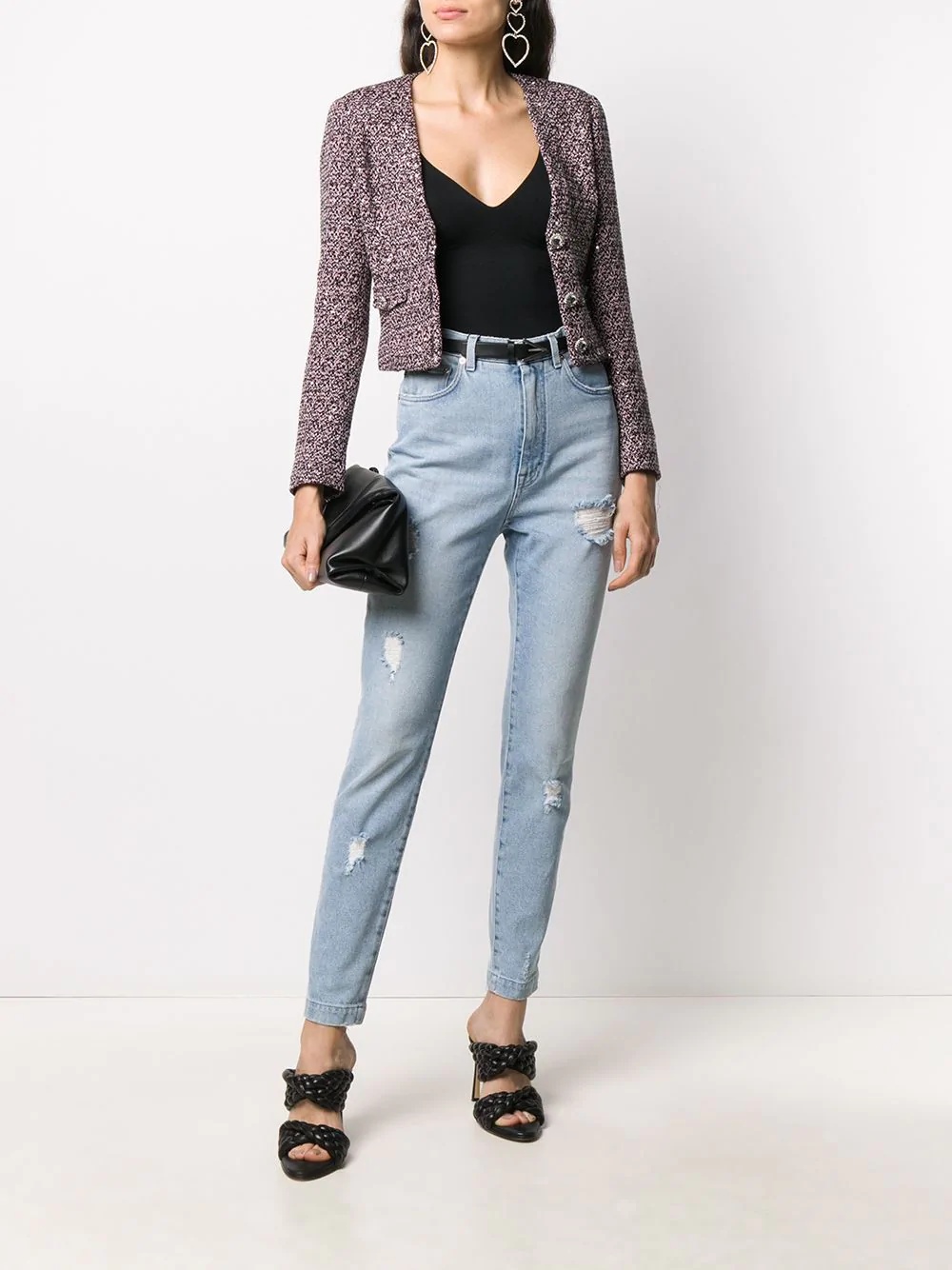 cropped fitted jacket - 2